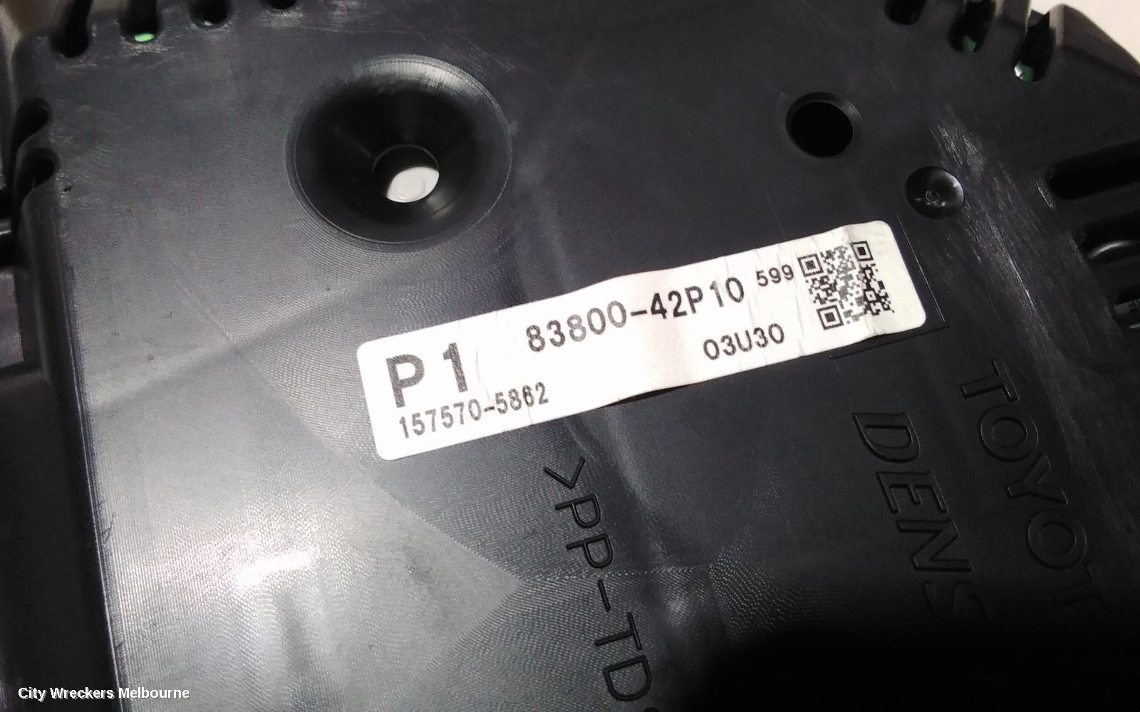TOYOTA RAV4 INSTRUMENT CLUSTER, INSTRUMENT CLUSTER, DIESEL, GX, AUTO T/M, XA40, 12/2012 - 11/2018