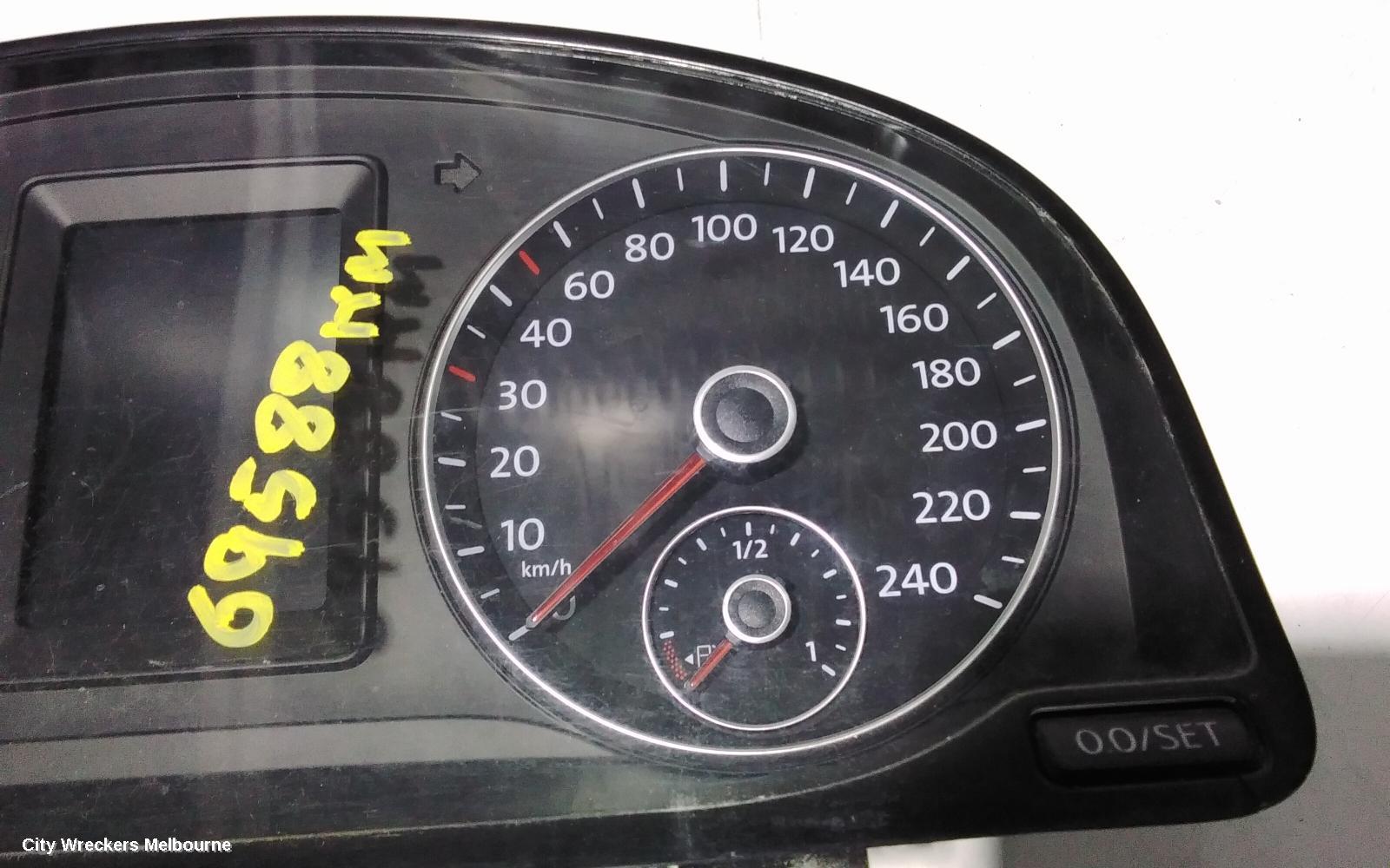 VOLKSWAGEN CADDY INSTRUMENT CLUSTER, P/N 2K0920865X, 2K, 08/2010 - 06/2015