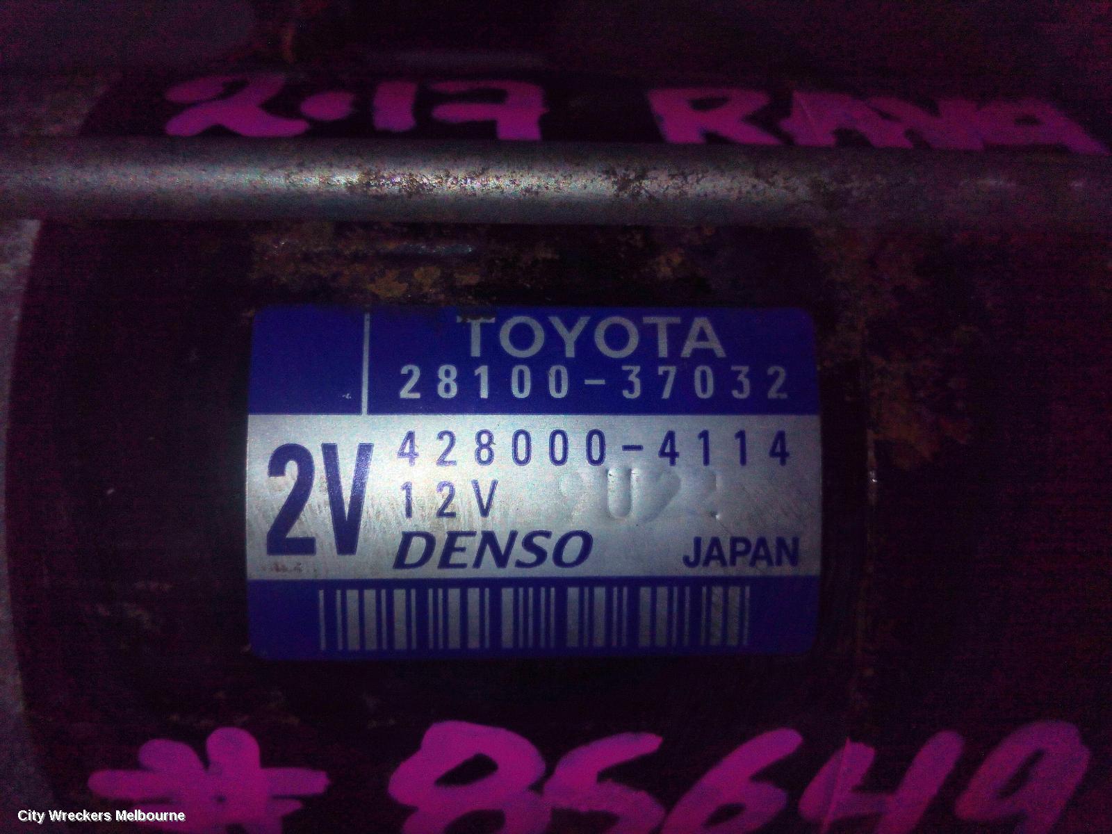 TOYOTA RAV4 STARTER, PETROL, 2.0, 3ZR-FE, ZSA42R, 12/2012 - 11/2018