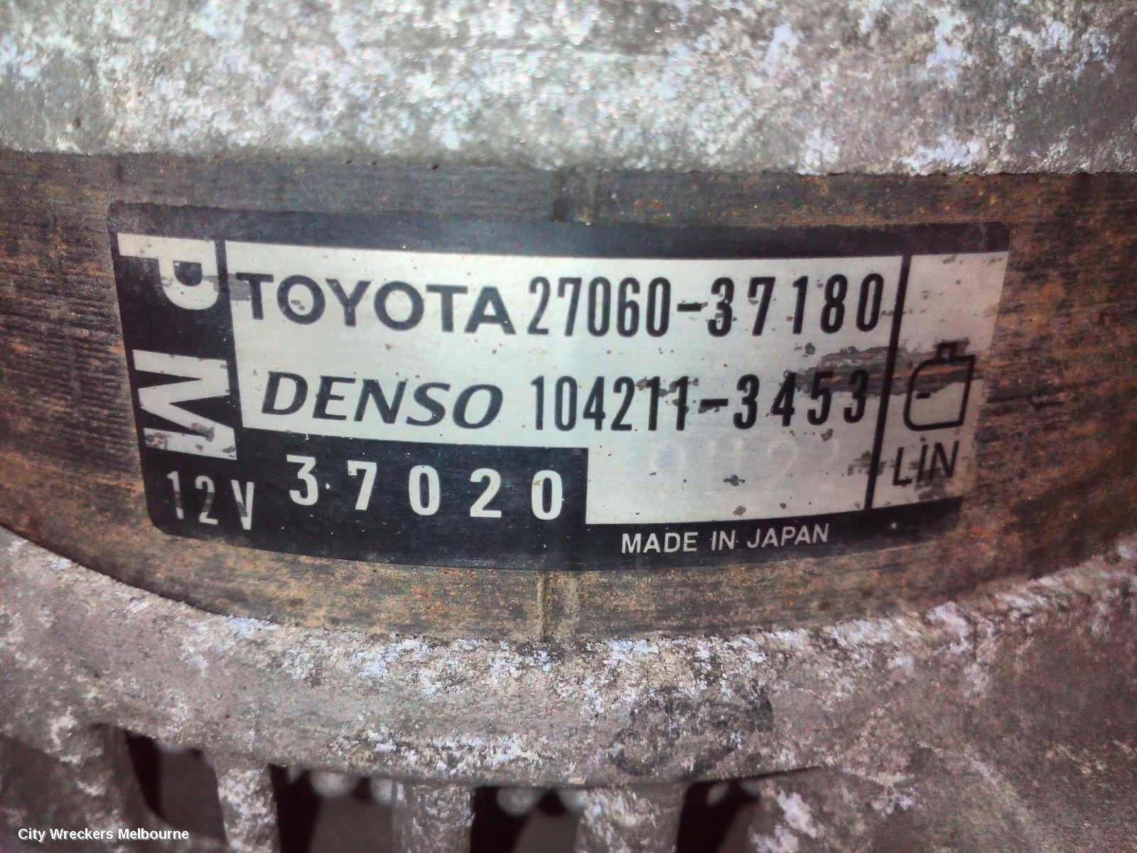 TOYOTA RAV4 ALTERNATOR, PETROL, 2.0, 3ZR-FE, 100AMP, ZSA42R, 12/2012 - 11/2018