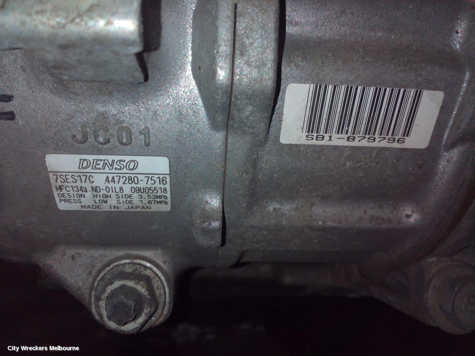 TOYOTA RAV4 A/C COMPRESSOR, ZSA42R, 2.0, PETROL, 12/2012 - 11/2018