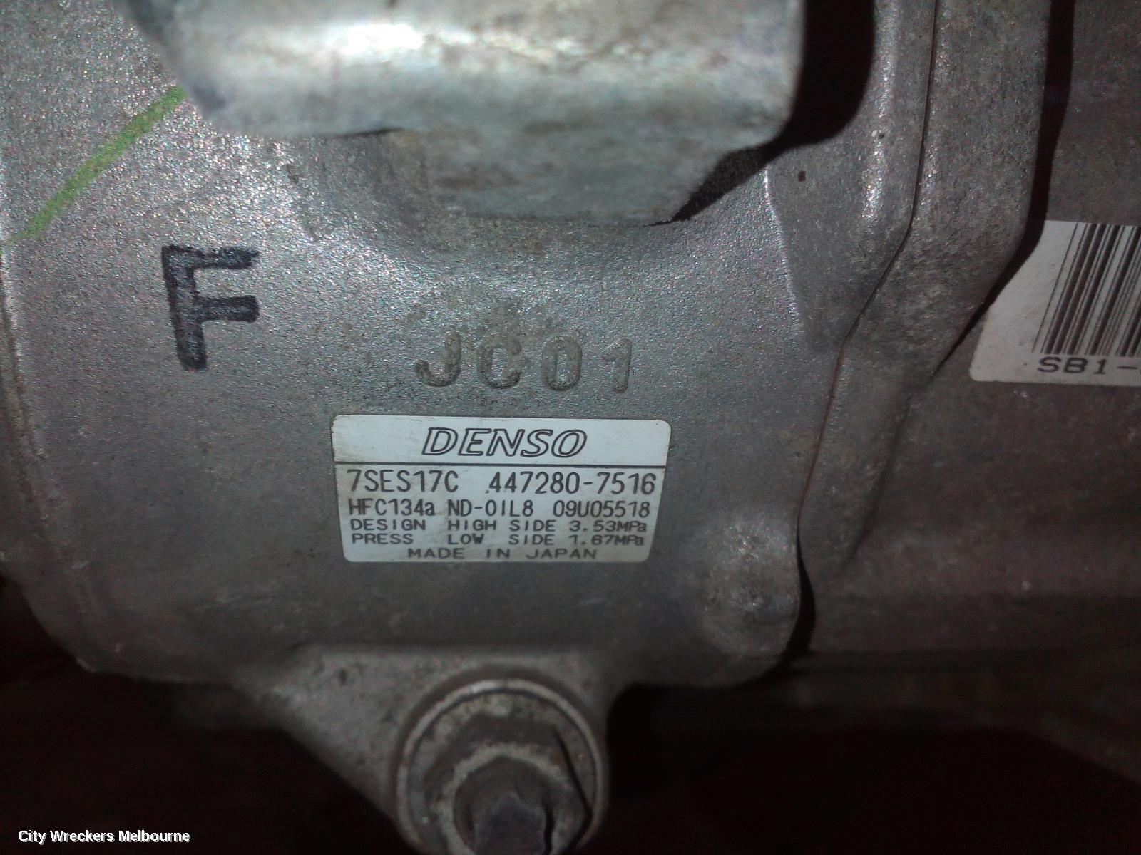 TOYOTA RAV4 A/C COMPRESSOR, ZSA42R, 2.0, PETROL, 12/2012 - 11/2018