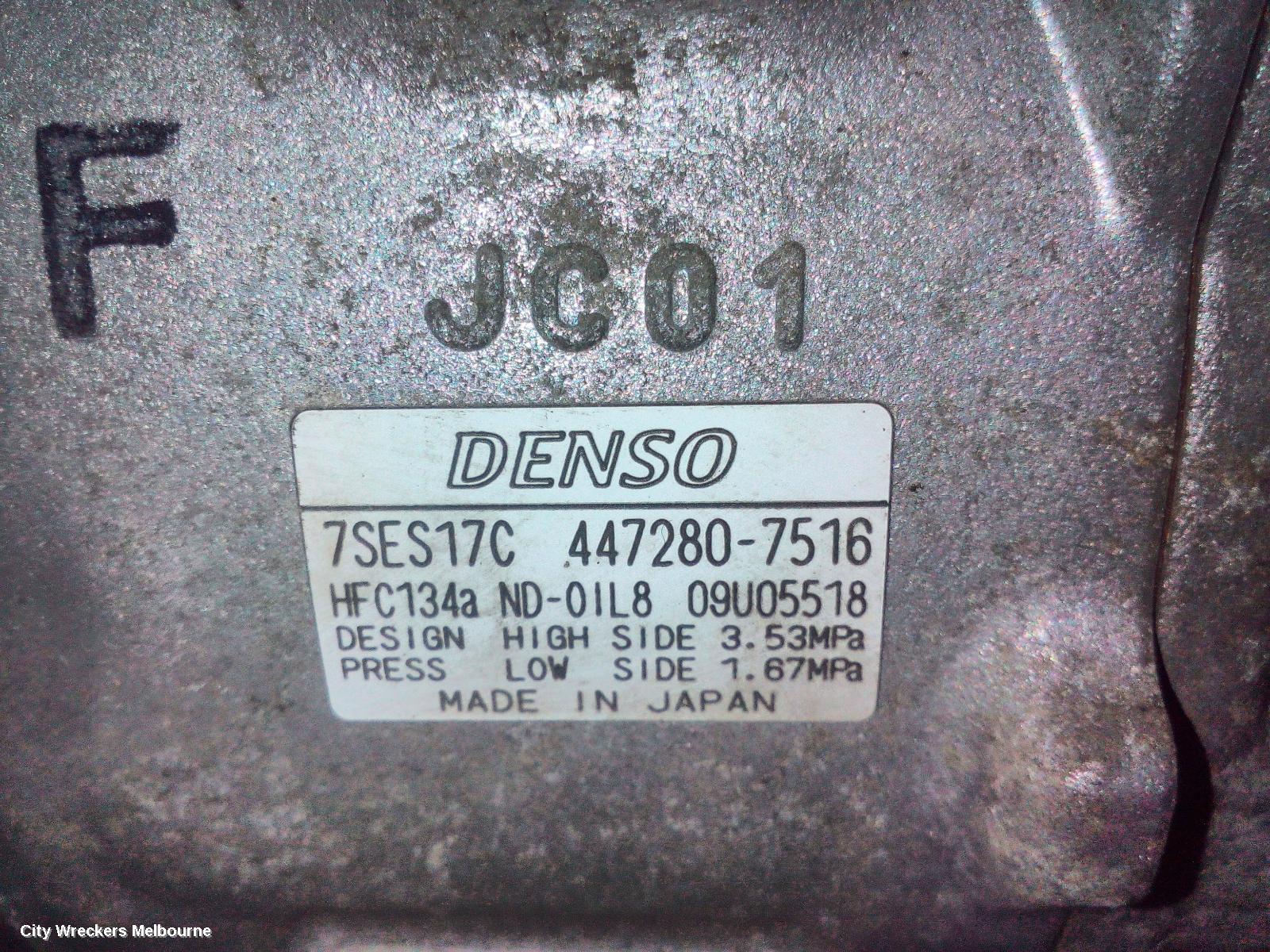 TOYOTA RAV4 A/C COMPRESSOR, ZSA42R, 2.0, PETROL, 12/2012 - 11/2018