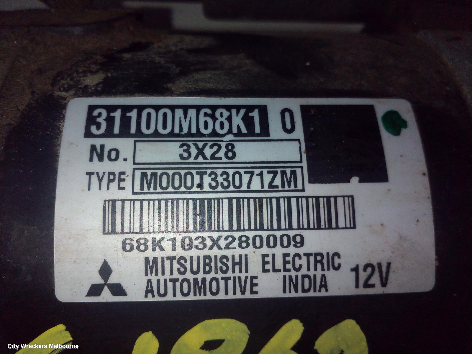 SUZUKI ALTO STARTER, GF, 1.0, K10BN, 07/2009 - 12/2014