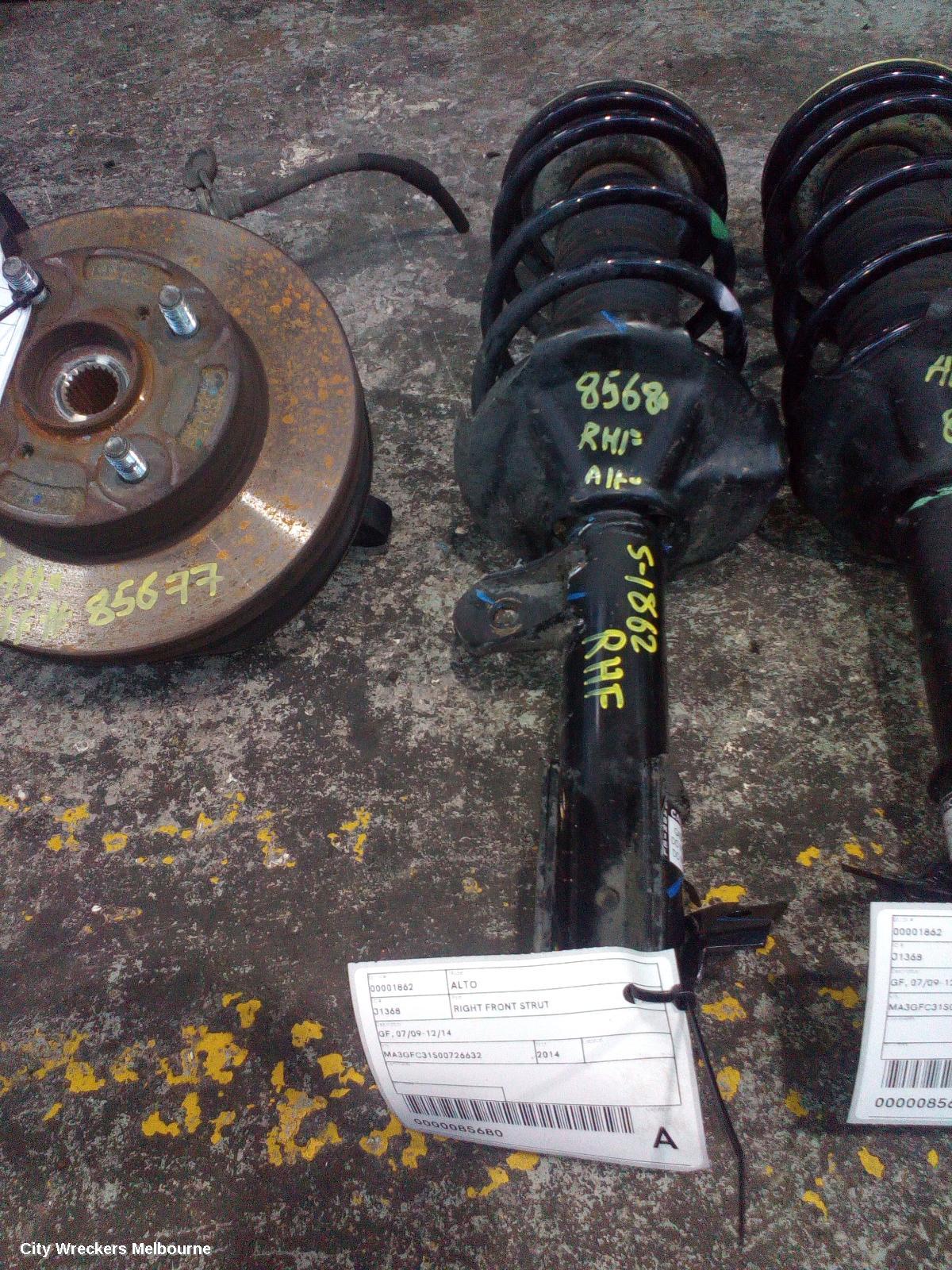 SUZUKI ALTO RIGHT FRONT STRUT, GF, 07/2009 - 12/2014