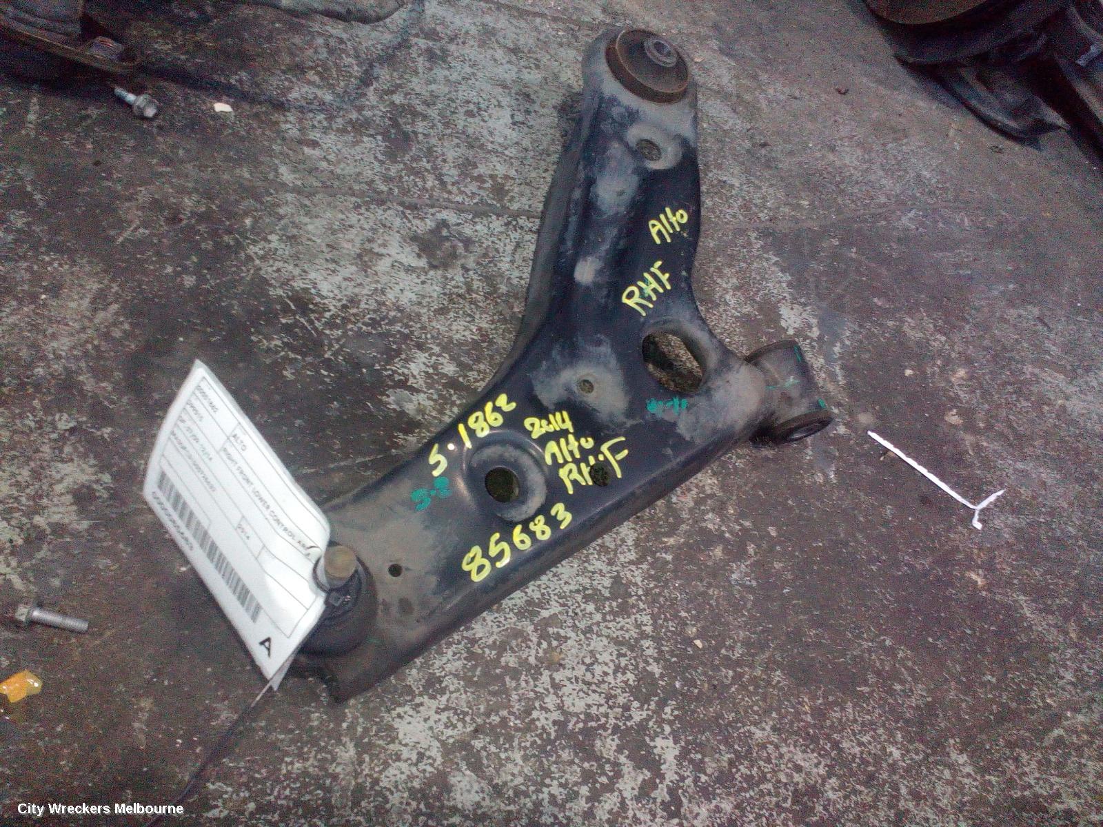 SUZUKI ALTO RIGHT FRONT LOWER CONTROL ARM, GF, 07/2009 - 12/2014