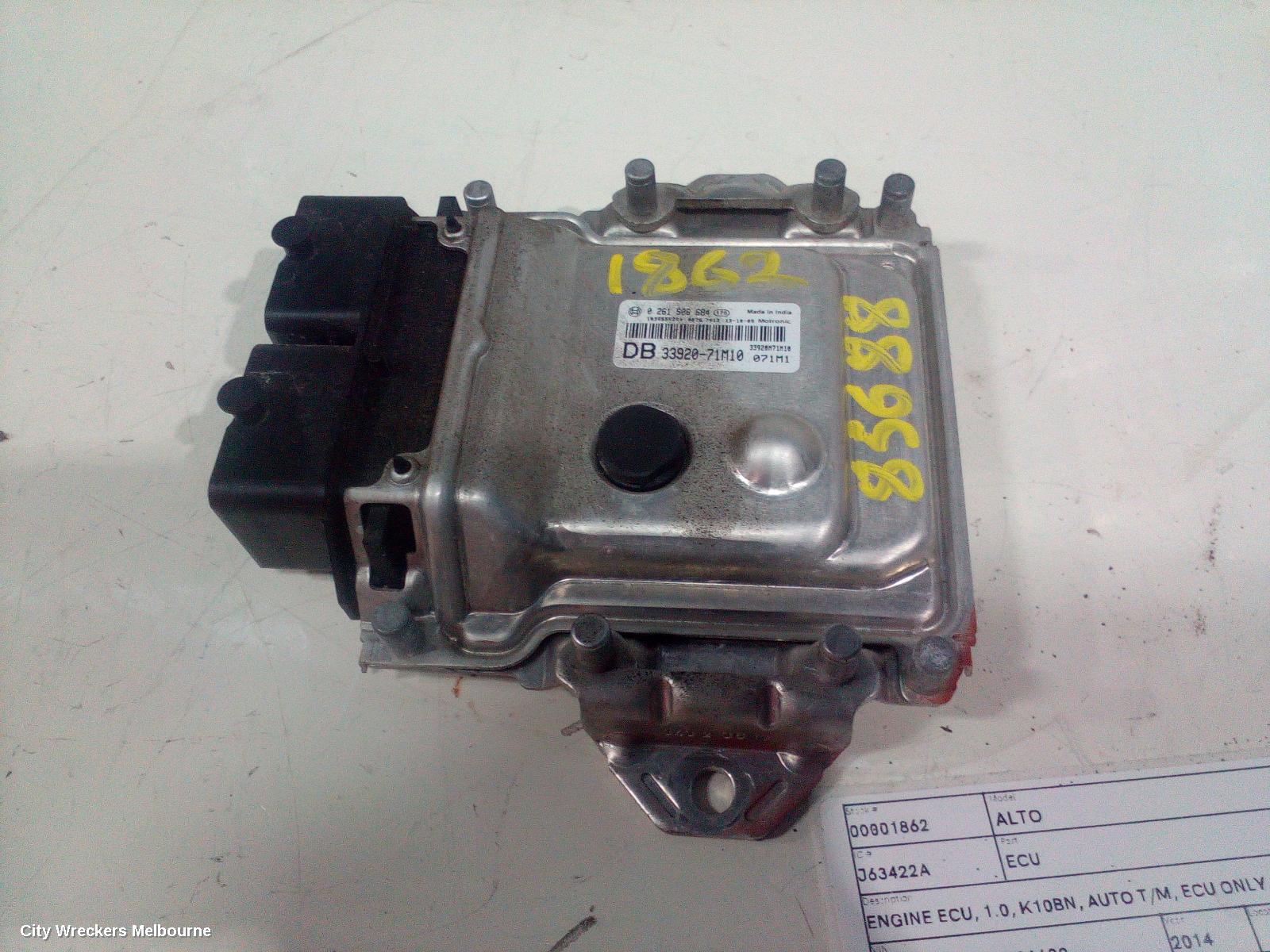 SUZUKI ALTO ECU, ENGINE ECU, 1.0, K10BN, AUTO T/M, ECU ONLY, GF, 07/2009 - 12/2014
