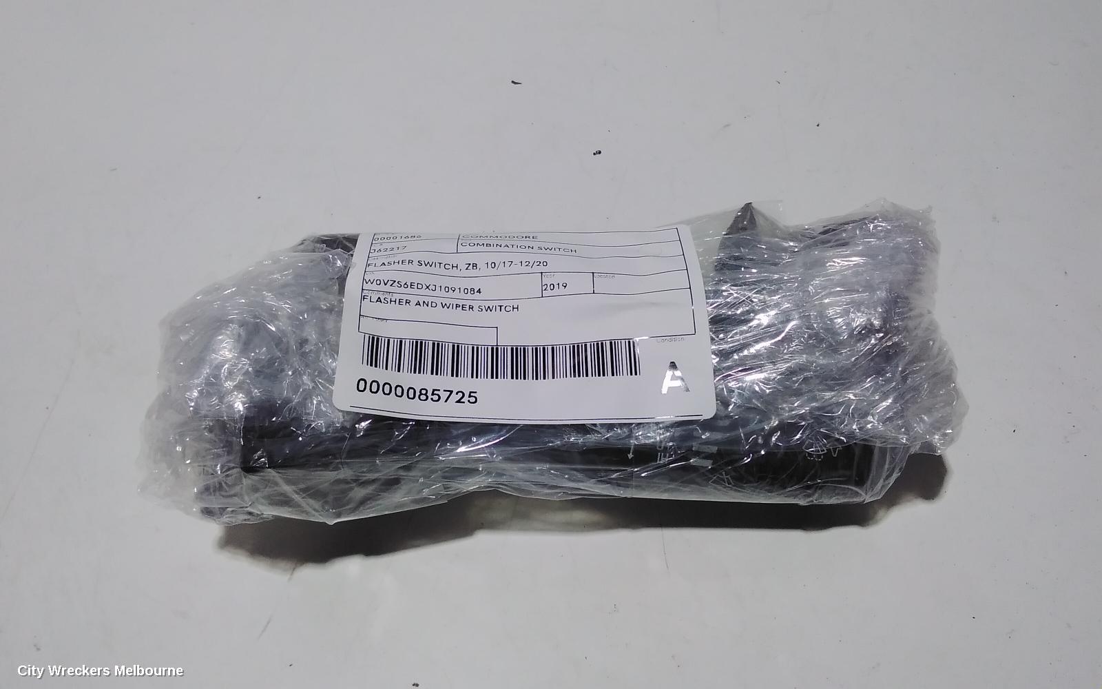 HOLDEN COMMODORE COMBINATION SWITCH, FLASHER SWITCH, ZB, 10/2017 - 12/2020