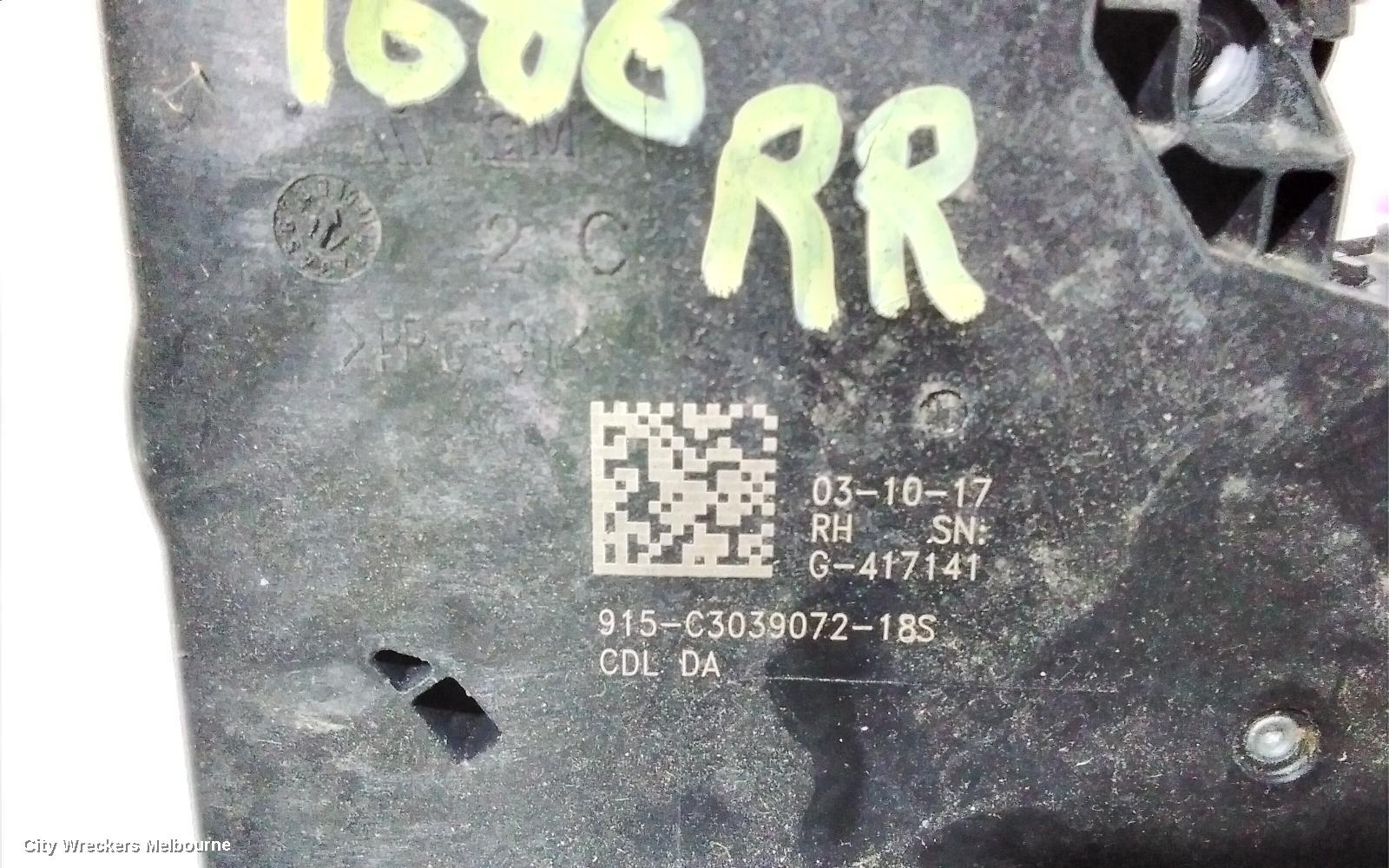 HOLDEN COMMODORE DOOR/BOOT/GATE LOCK, RIGHT REAR DOOR LOCK, ZB, 10/2017 - 12/2020