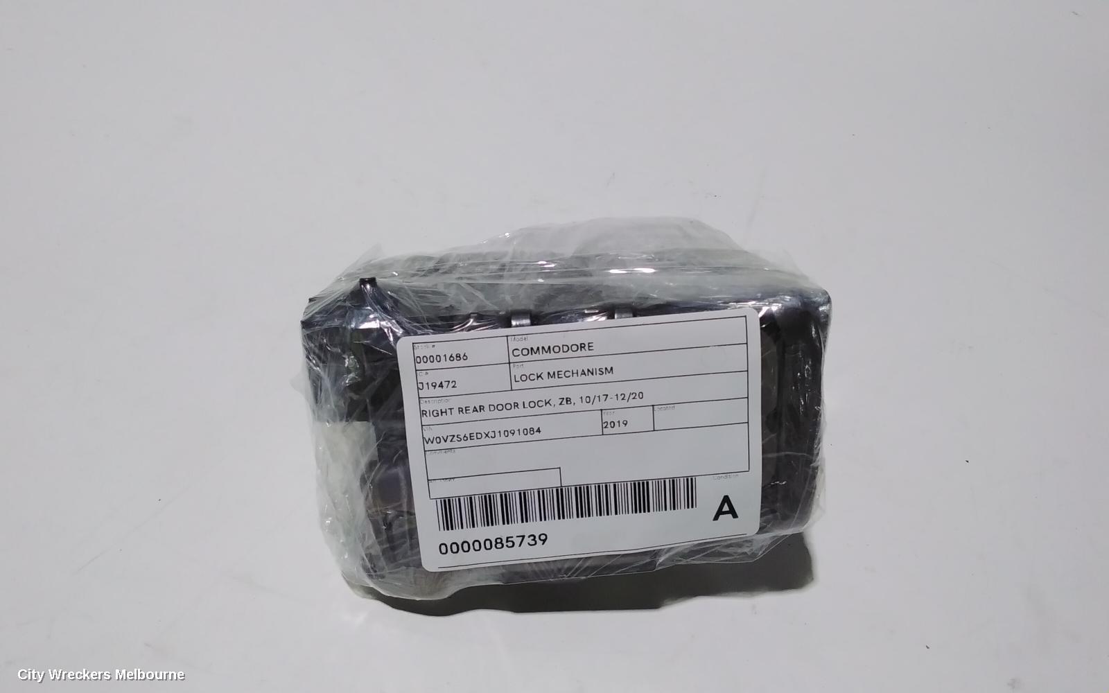 HOLDEN COMMODORE DOOR/BOOT/GATE LOCK, RIGHT REAR DOOR LOCK, ZB, 10/2017 - 12/2020