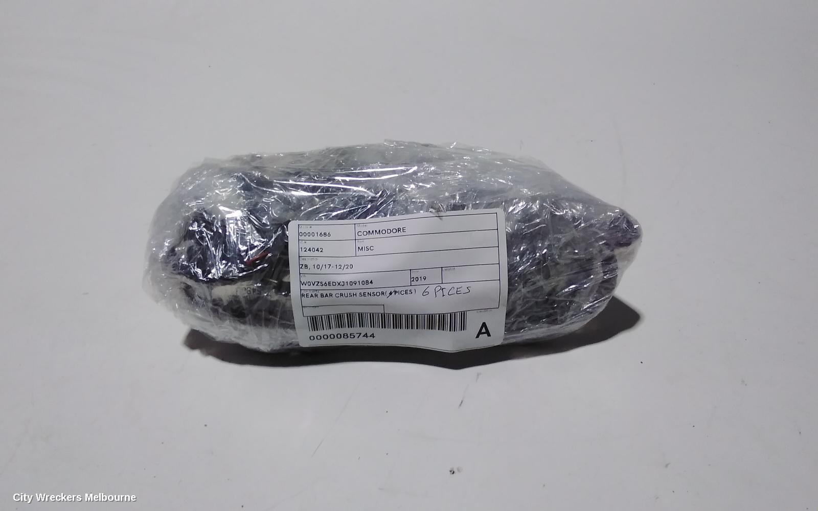 HOLDEN COMMODORE, ZB, 10/2017 - 12/2020, REAR BAR CRUSH SENSOR( 6 PICES SENSOR  ): 85744