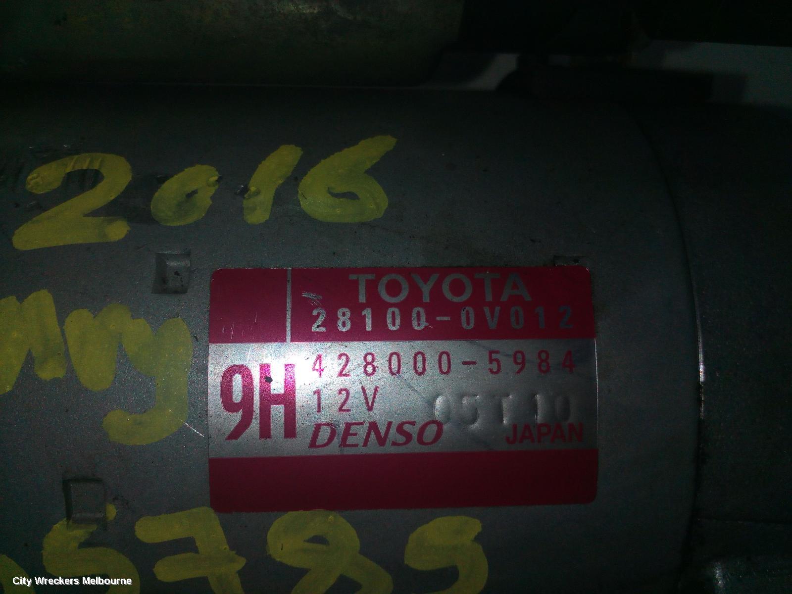 TOYOTA CAMRY STARTER, PETROL, 2.5, 2AR-FE, ASV50, 12/2011 - 10/2017
