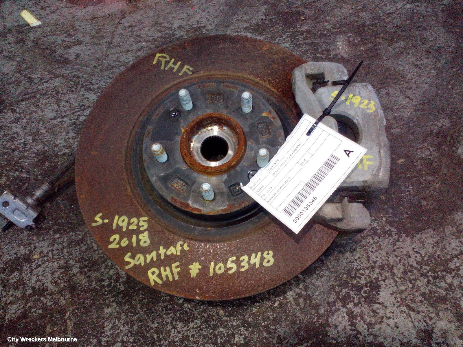 HYUNDAI SANTA FE RIGHT FRONT HUB ASSEMBLY, TM, 03/2018 - 10/2023