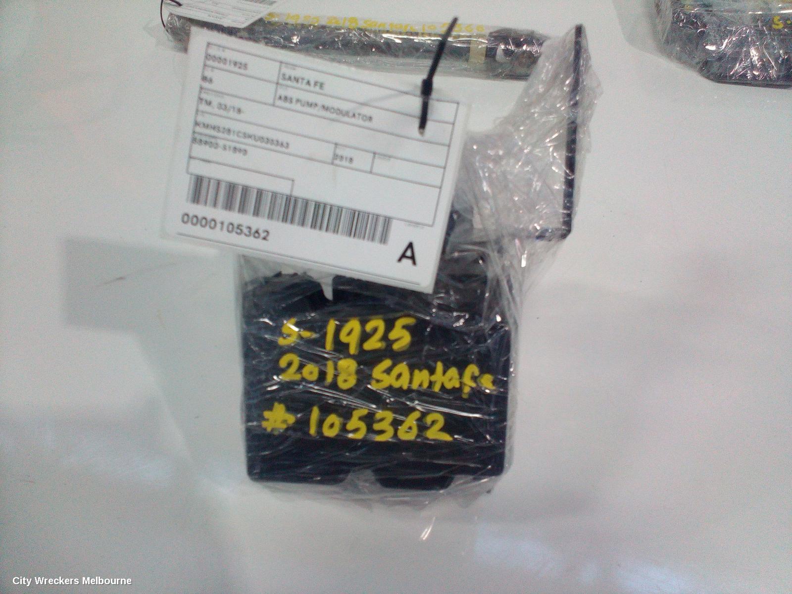 HYUNDAI SANTA FE ABS PUMP/MODULATOR, P/N 58900S1890, TM, 03/2018 ONWARDS