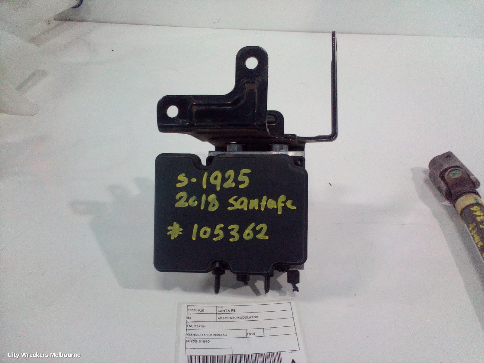 HYUNDAI SANTA FE ABS PUMP/MODULATOR, P/N 58900S1890, TM, 03/2018 ONWARDS