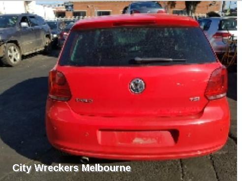 VOLKSWAGEN POLO REAR BUMPER, 6R, COMFORTLINE/TRENDLINE, W/ PARK SENSOR TYPE, 05/2010 - 05/2014