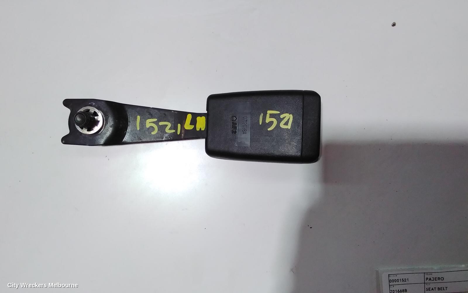 MITSUBISHI PAJERO SEATBELT/STALK, LH FRONT, SEAT BELT ONLY, NS-NX, 11/2006 ONWARDS