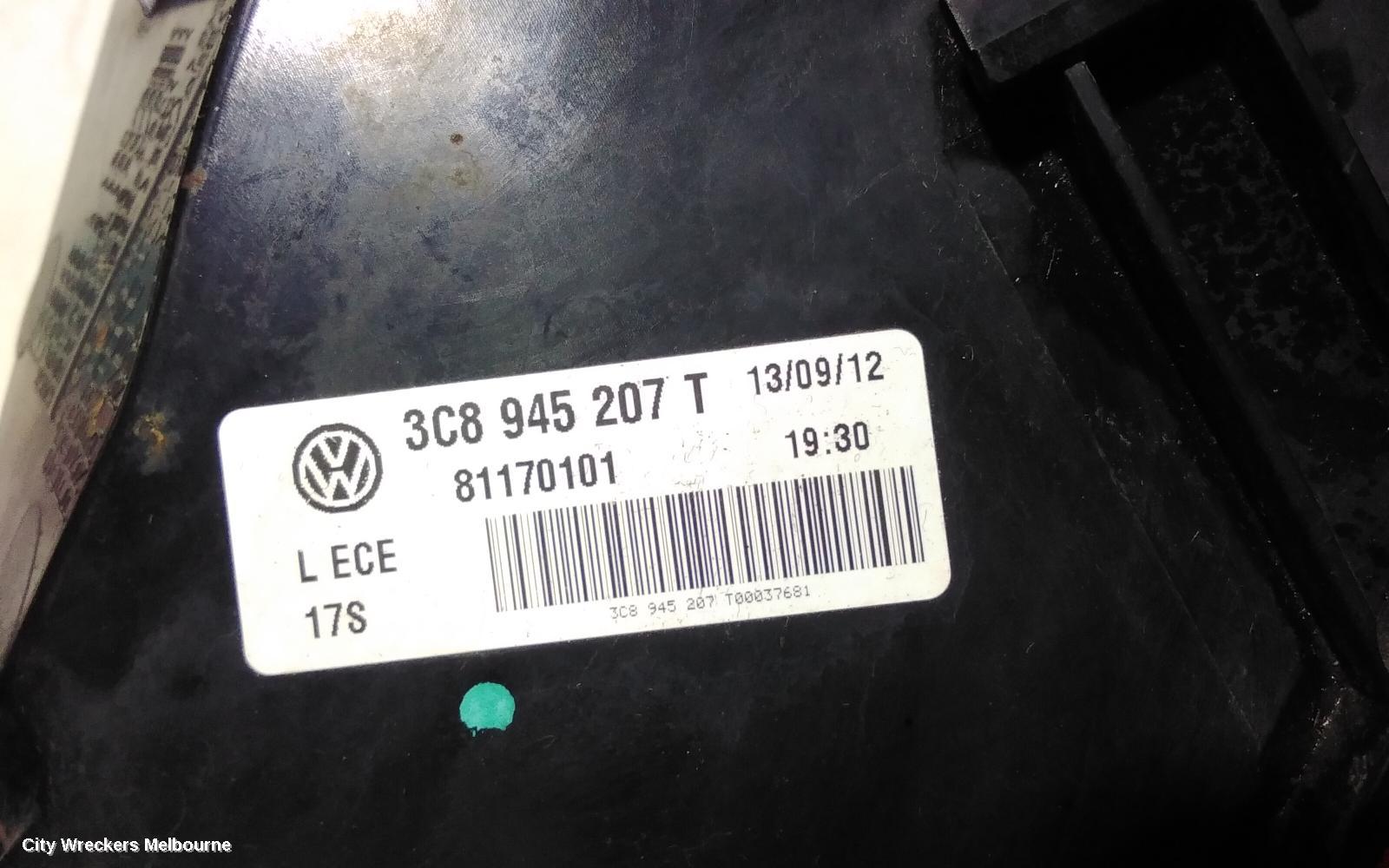 VOLKSWAGEN PASSAT LEFT TAILLIGHT, 3CC, SEDAN, LED TYPE, 03/2012 - 12/2016