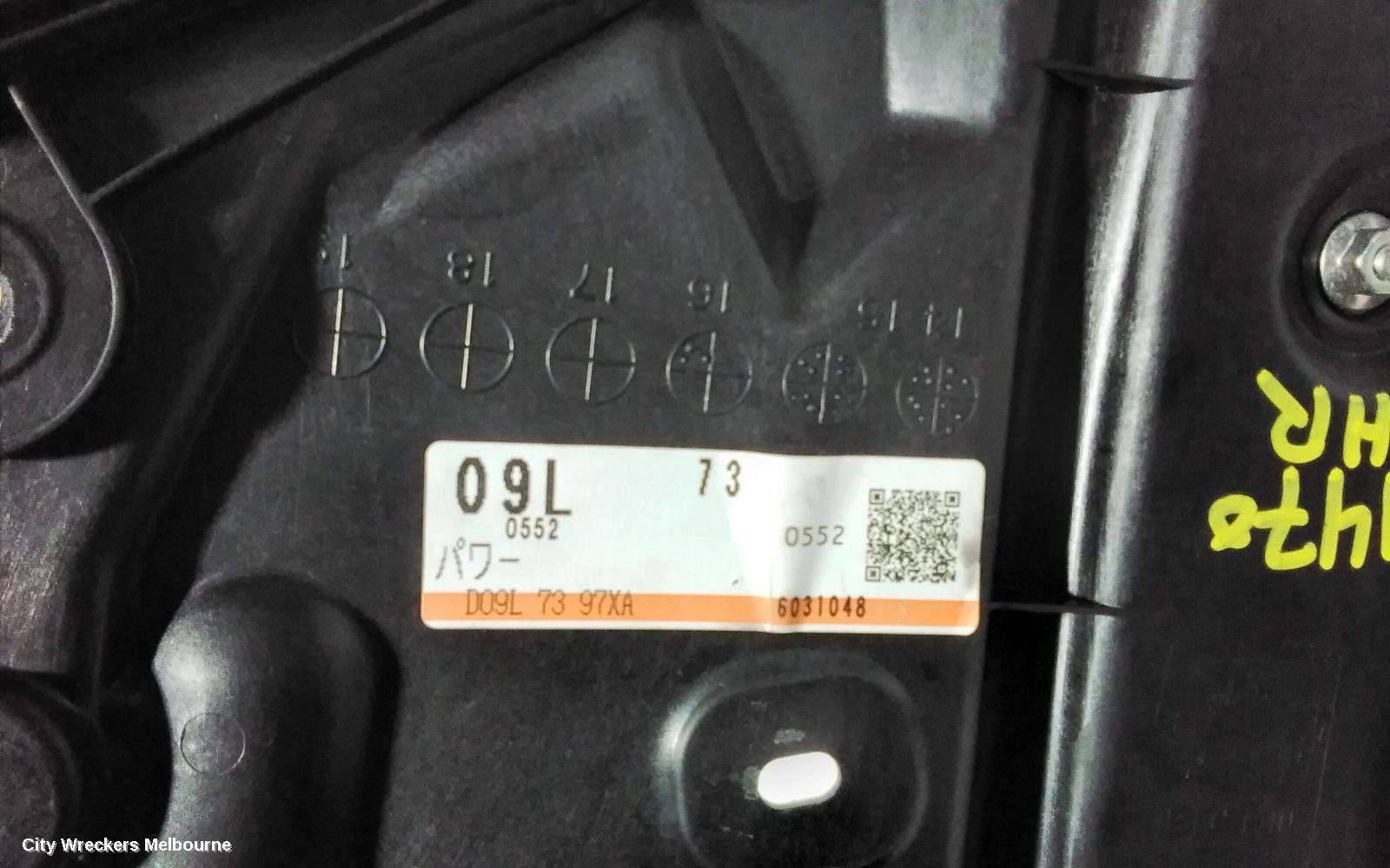 MAZDA CX3 LEFT REAR WND REG/MOTOR, DK, 03/2015 - 01/2017