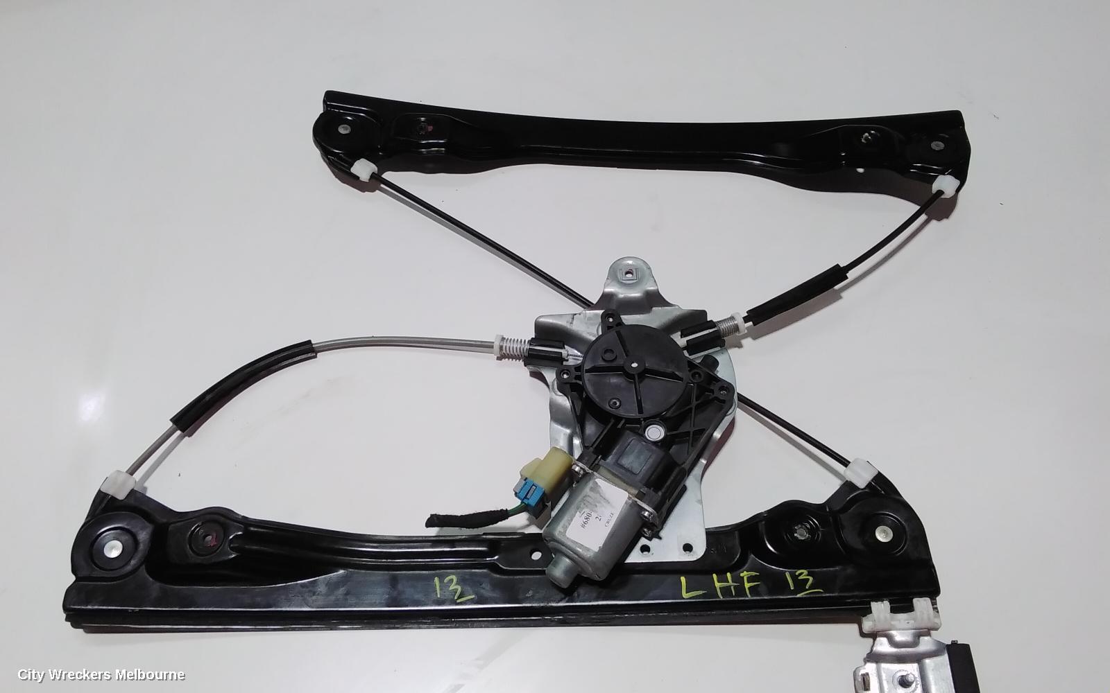 HOLDEN CRUZE LEFT FRONT WINDOW REG/MOTOR, JG, 2 WIRE TYPE, 03/2009 - 02/2011