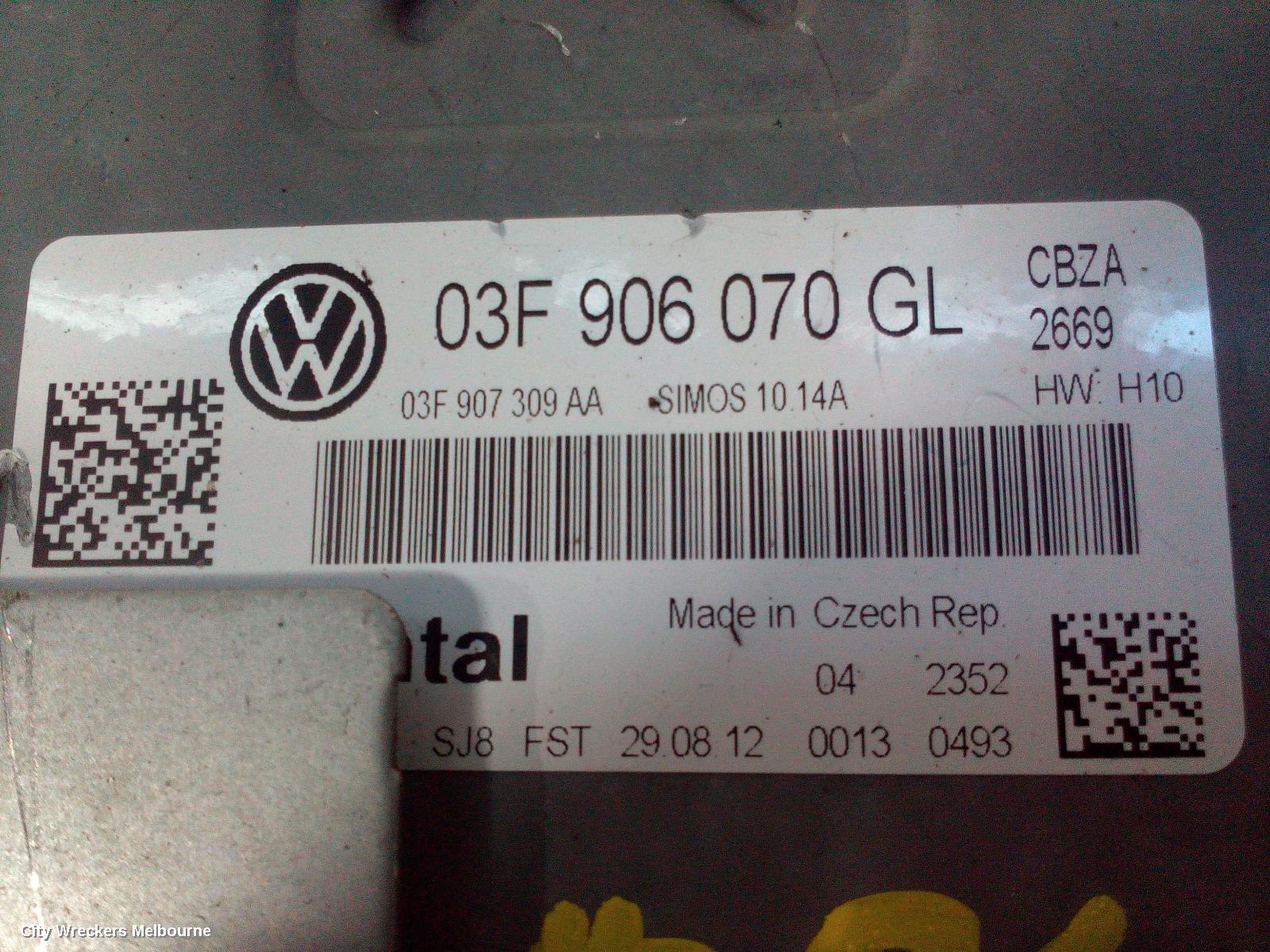 VOLKSWAGEN CADDY ECU, ENGINE ECU, 1.2, PETROL, ECU ONLY, 2K, 08/2010 - 06/2015