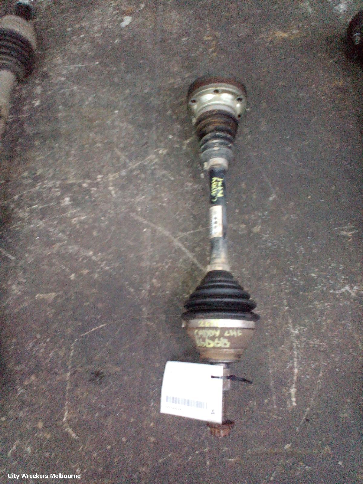 VOLKSWAGEN CADDY LEFT DRIVESHAFT, PETROL, 1.2, 2K, 08/2010 - 06/2015