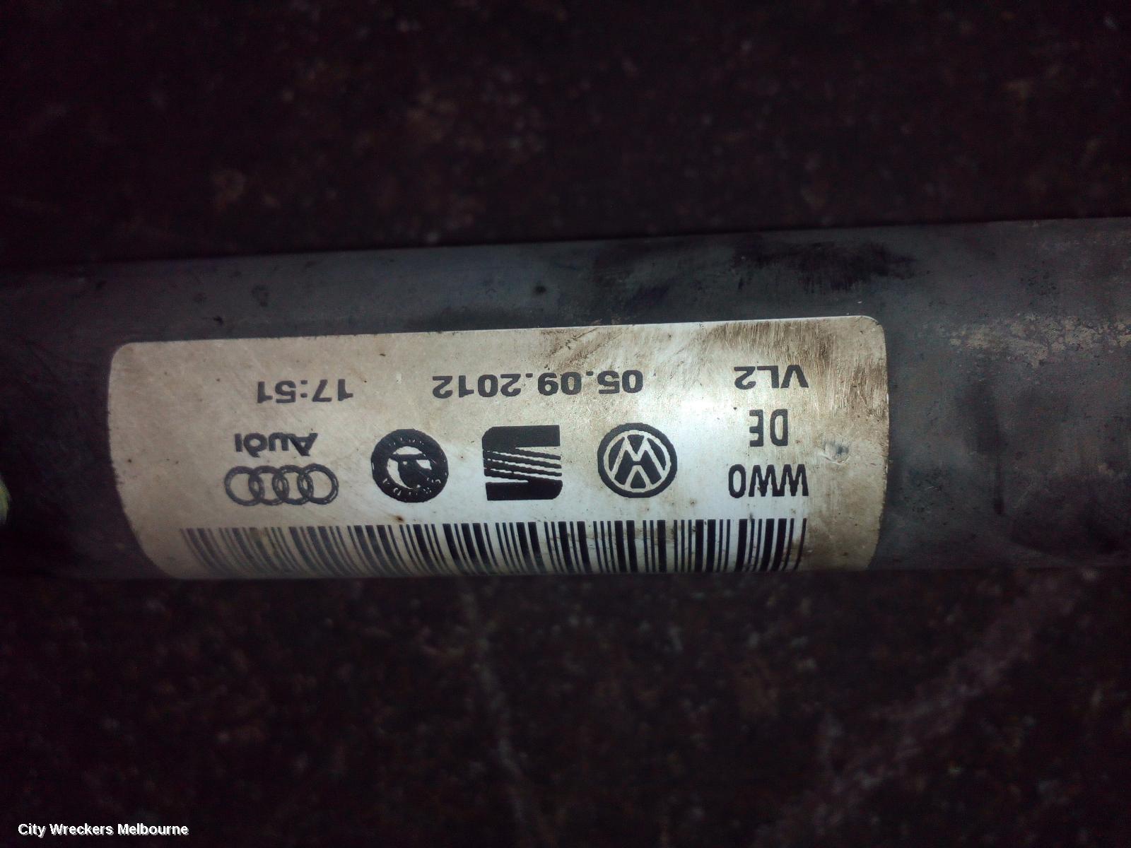 VOLKSWAGEN CADDY LEFT DRIVESHAFT, PETROL, 1.2, 2K, 08/2010 - 06/2015