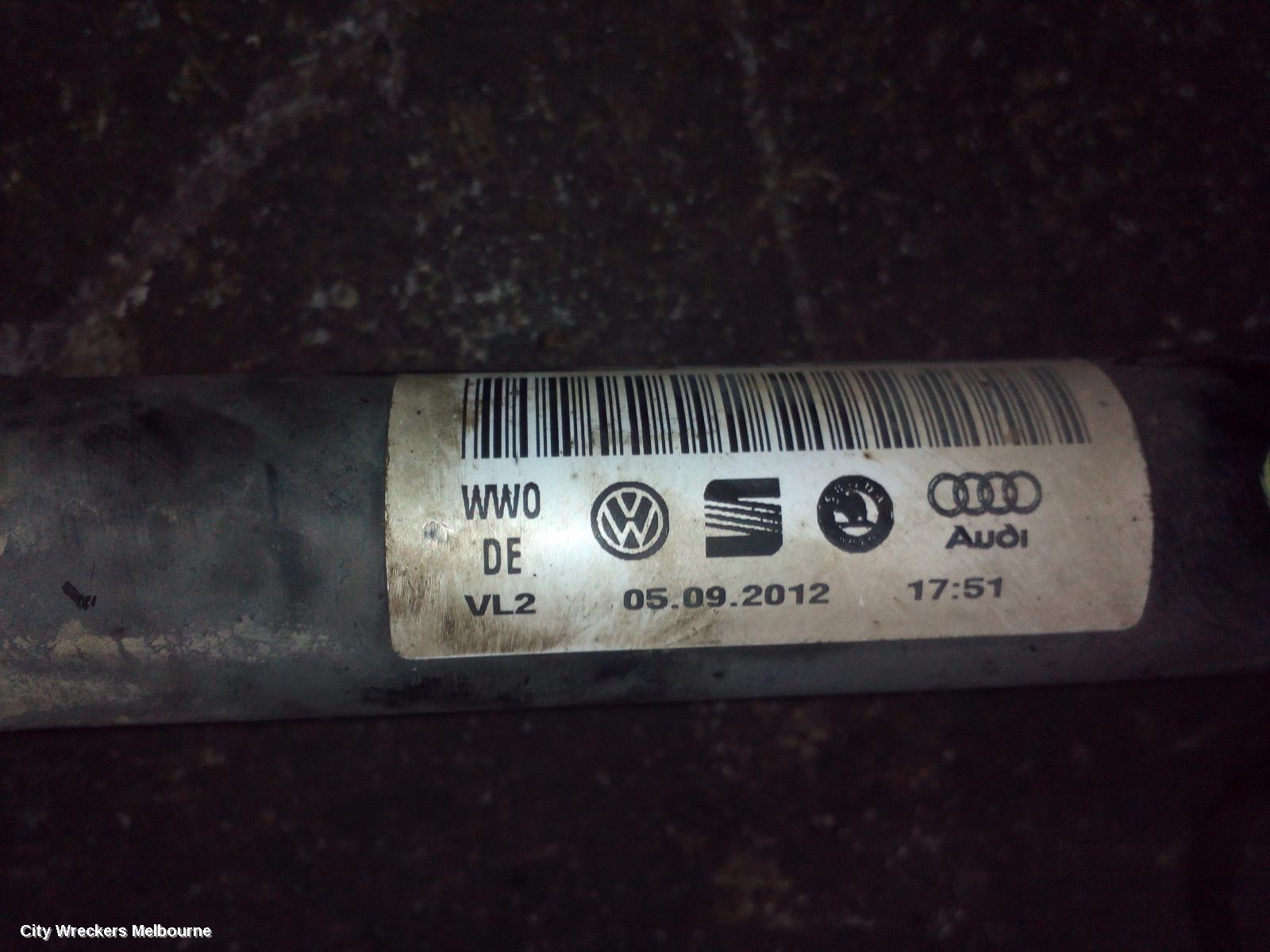 VOLKSWAGEN CADDY LEFT DRIVESHAFT, PETROL, 1.2, 2K, 08/2010 - 06/2015