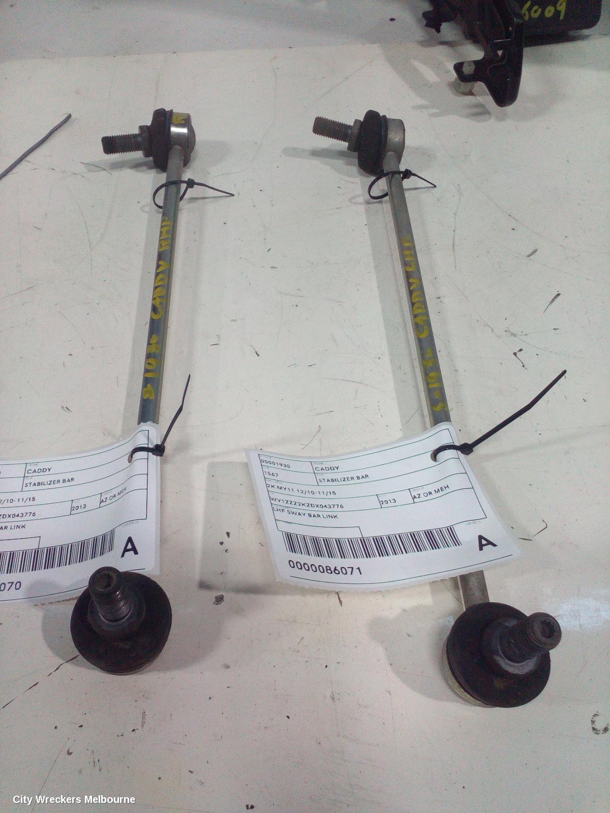 VOLKSWAGEN CADDY STABILISER BAR, 2K MY11 12/2010 - 11/2015