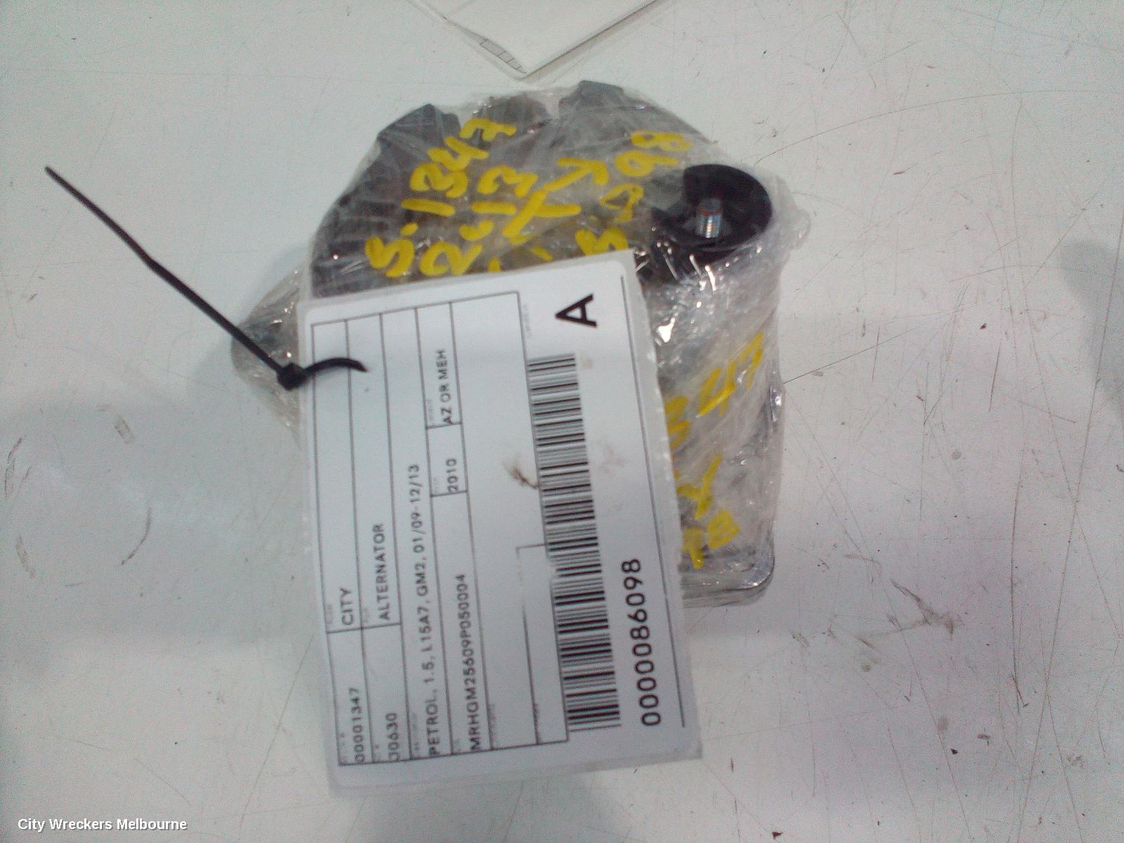 HONDA CITY ALTERNATOR, PETROL, 1.5, L15A7, GM2, 01/2009 - 12/2013
