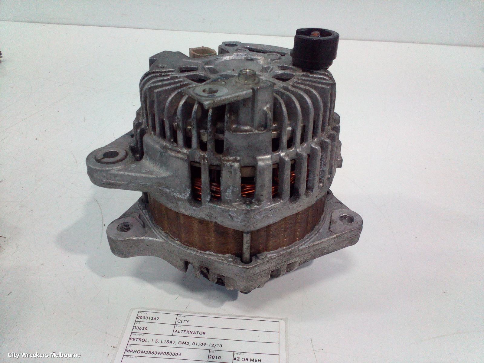 HONDA CITY ALTERNATOR, PETROL, 1.5, L15A7, GM2, 01/2009 - 12/2013