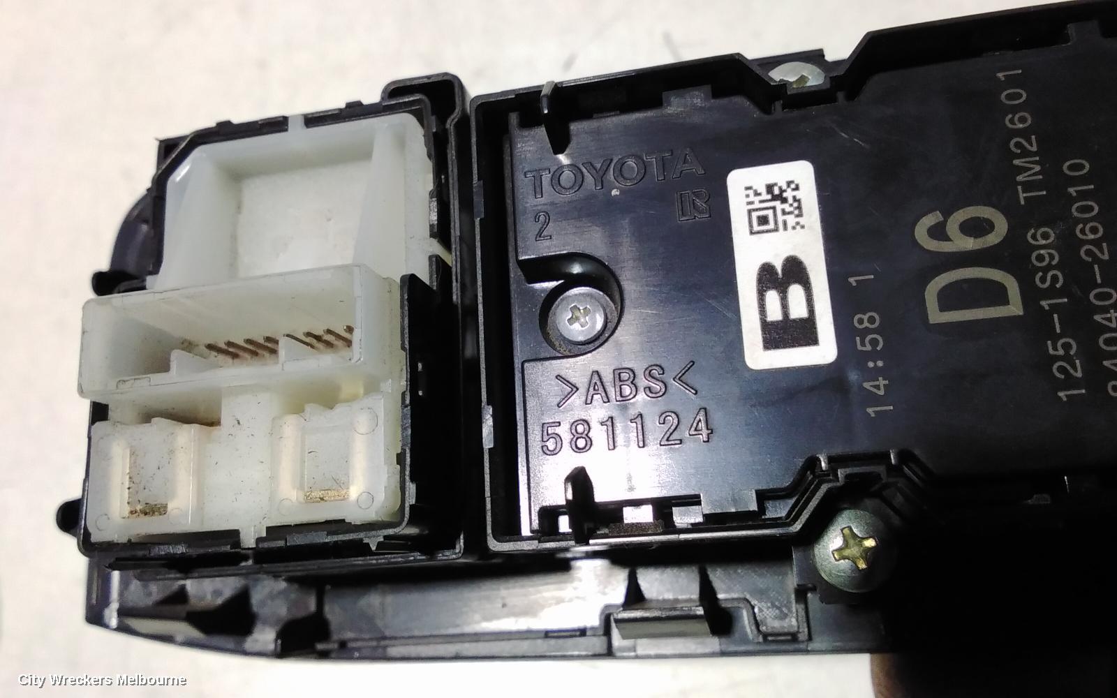 TOYOTA HIACE PWR DR WIND SWITCH, RH FRONT (MASTER SWITCH), 300 SERIES, 04/2019 ONWARDS