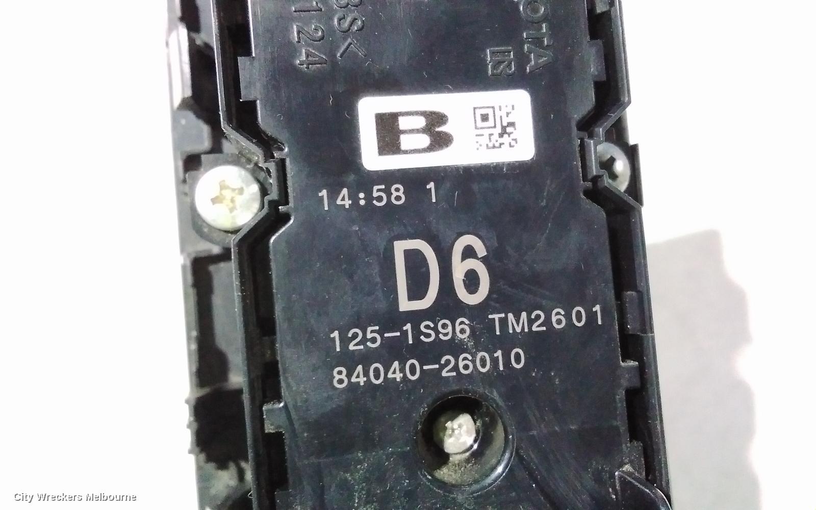 TOYOTA HIACE PWR DR WIND SWITCH, RH FRONT (MASTER SWITCH), 300 SERIES, 04/2019 ONWARDS