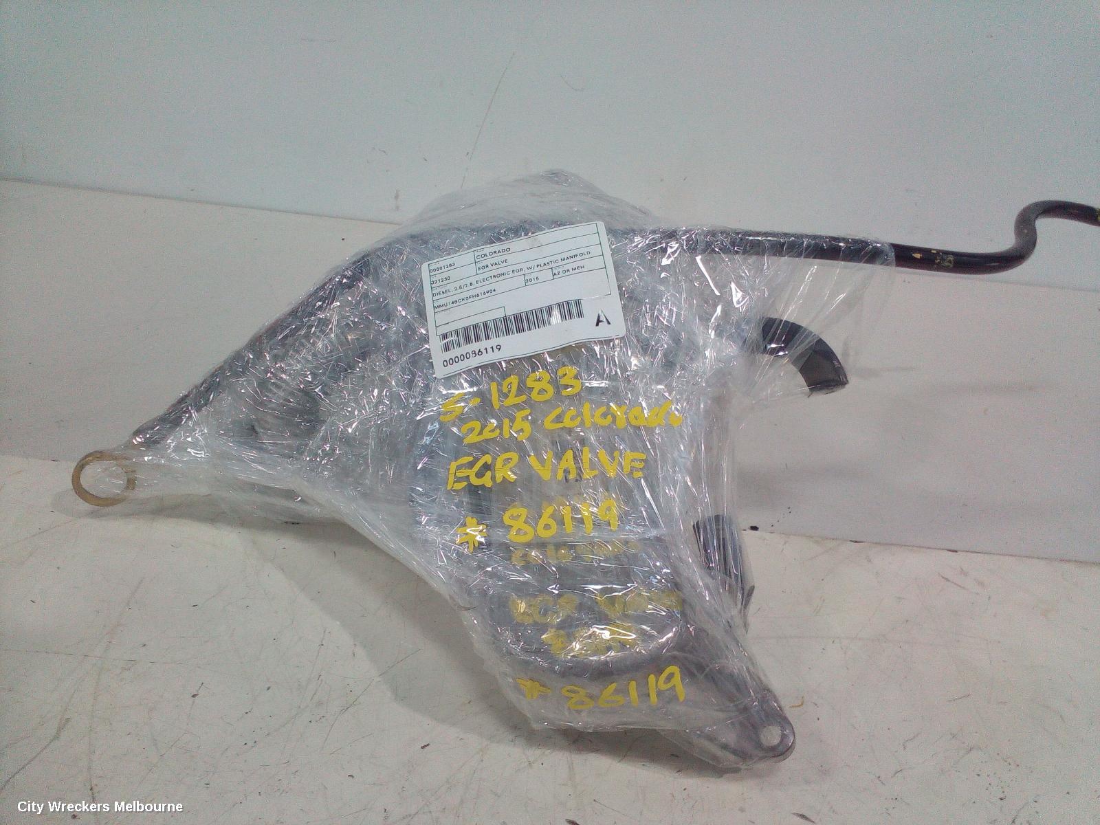 HOLDEN COLORADO EGR VALVE, RG, LWN (BLACK CAP MOTOR), 2.5/2.8, DIESEL, EGR COOLER VALVE, VACUUM (SECONDAY), 10/2013 - 12/2020