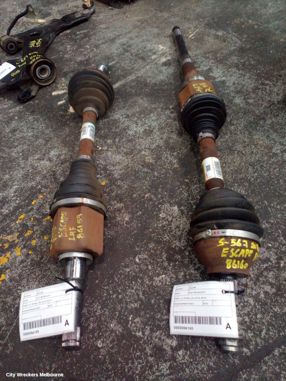 FORD ESCAPE LEFT DRIVESHAFT, FRONT, 2.0, PETROL, ZG, 09/2016 - 05/2020