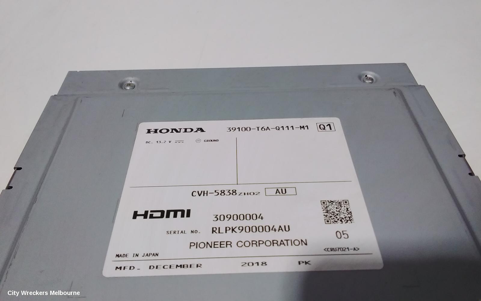 HONDA ODYSSEY RADIO/CD/DVD/SAT/TV, RC1, DISPLAY UNIT, 7IN TOUCHSCREEN, NON SAT NAV TYPE, 02/2014 - 12/2020