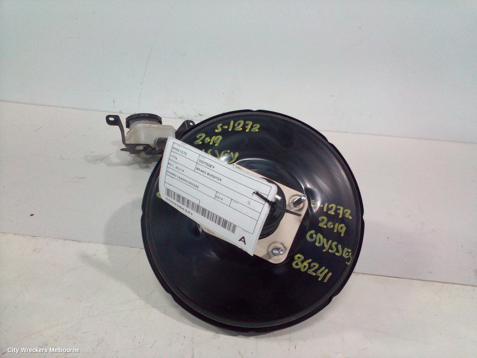 HONDA ODYSSEY BRAKE BOOSTER, RC1, 02/2014 - 03/2022