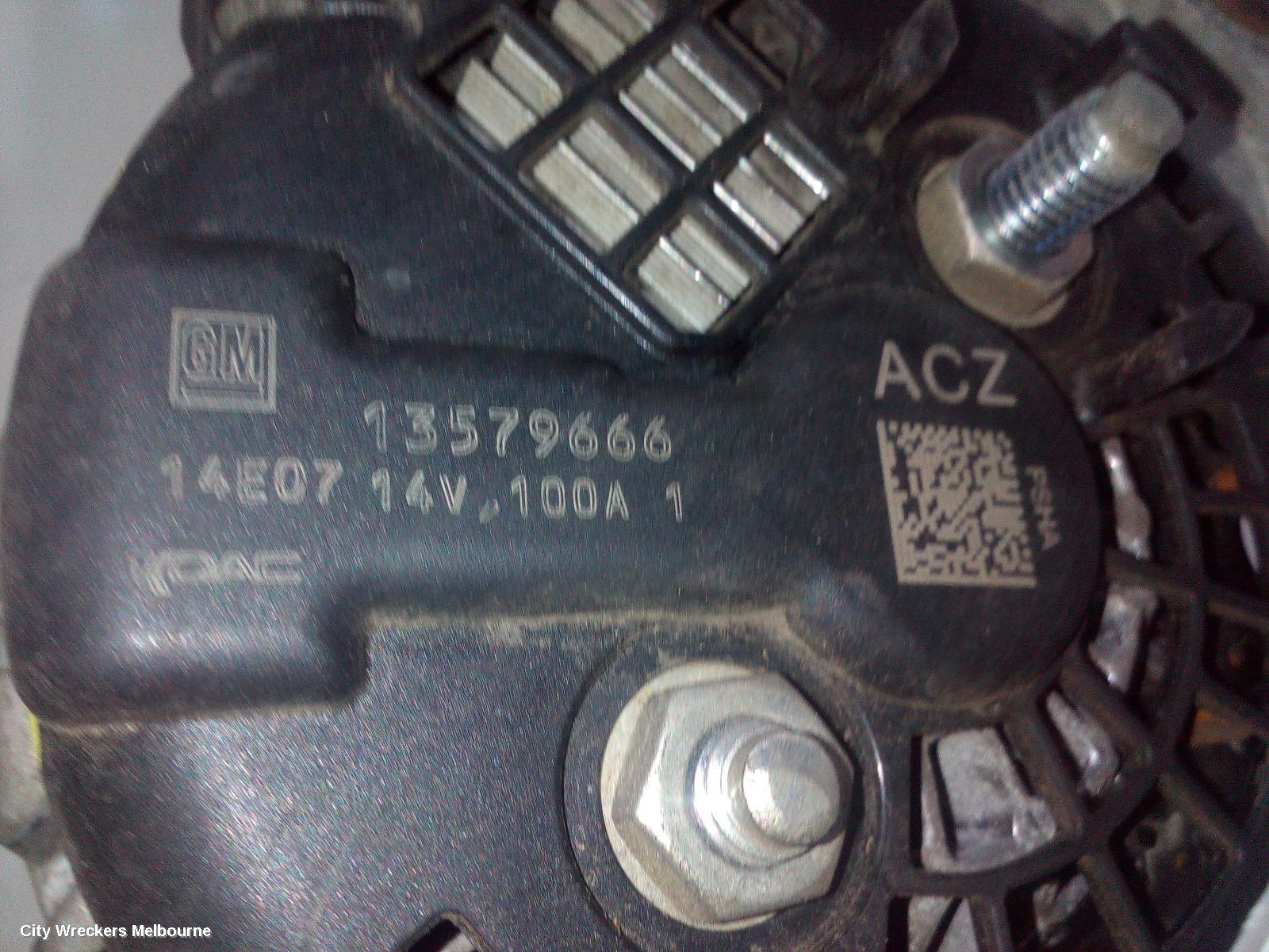 HOLDEN CRUZE ALTERNATOR, PETROL, 1.6, A16, TURBO, JH, 03/2013 - 01/2017