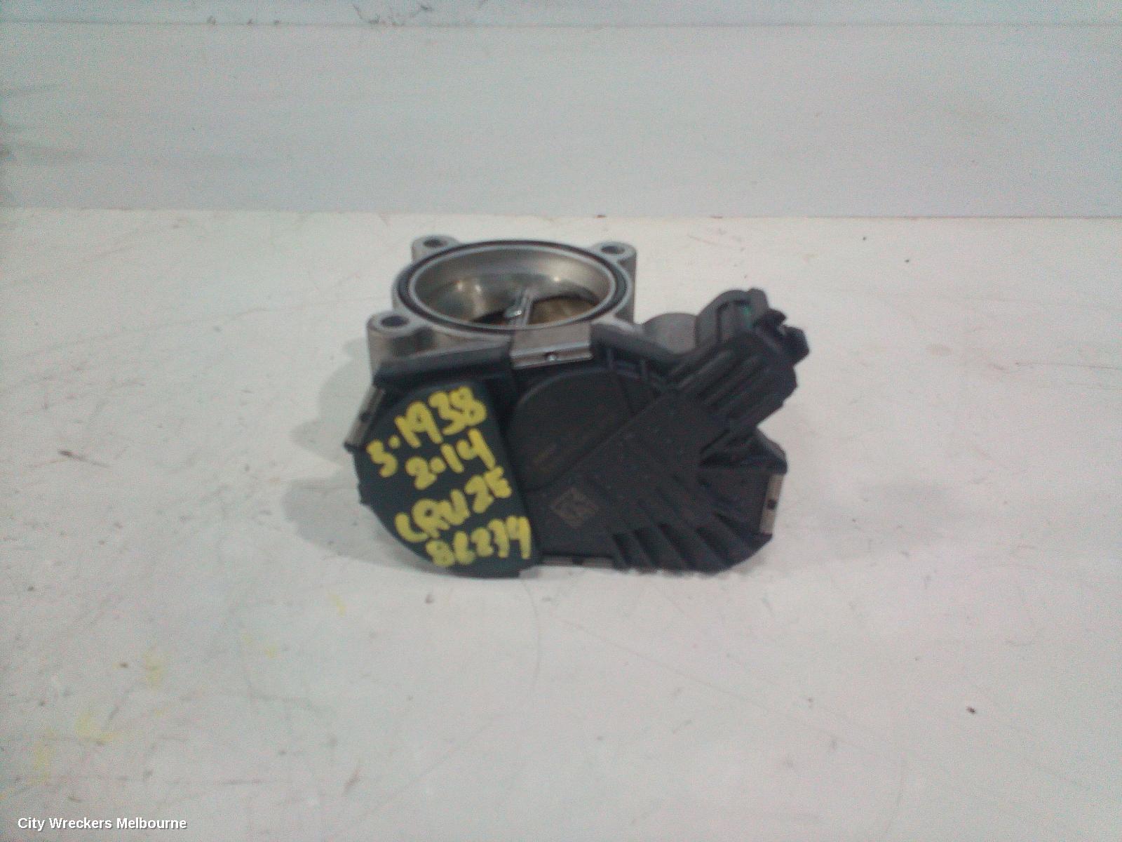 HOLDEN CRUZE THROTTLE BODY, 1.6, A16, PETROL, TURBO, JH, 03/2013 - 01/2017