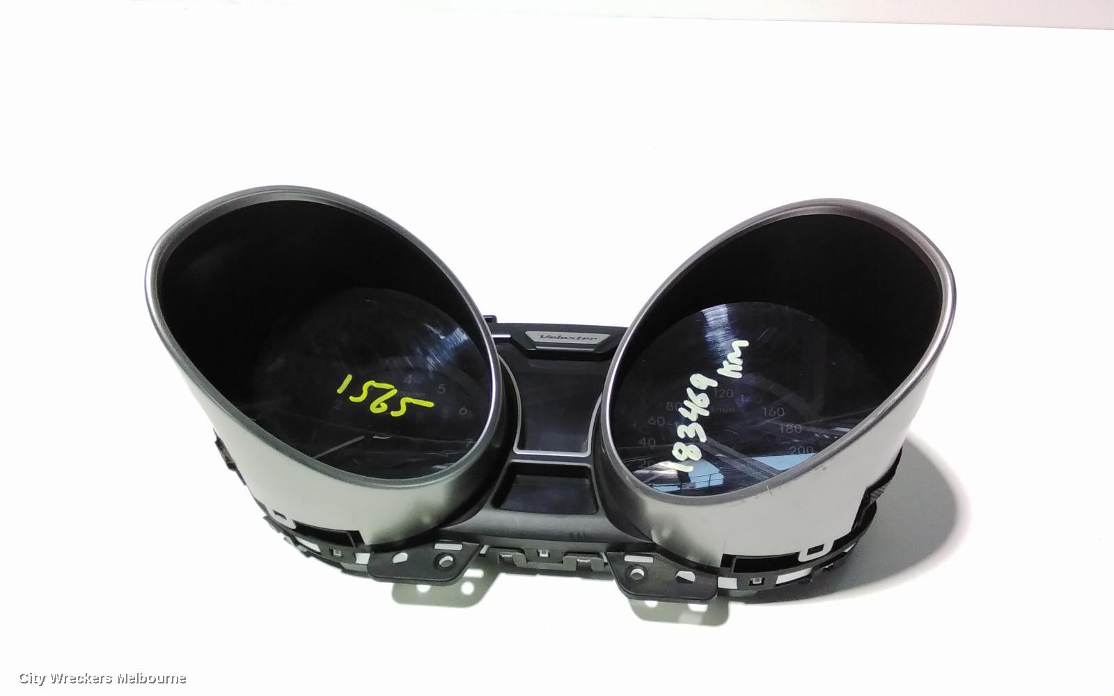 HYUNDAI VELOSTER INSTRUMENT CLUSTER, AUTO, NON BADGE ON TOP (SPEEDO TILL 240), NON TURBO TYPE, FS, 12/2011 - 02/2018