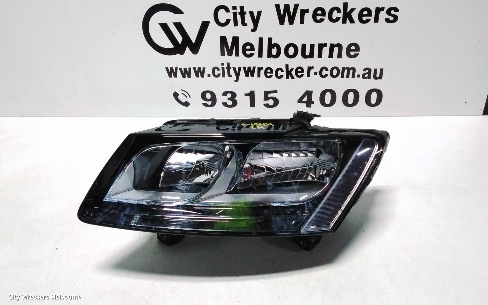 AUDI Q5 LEFT HEADLAMP, 8R, HALOGEN TYPE, 03/2009 - 10/2012