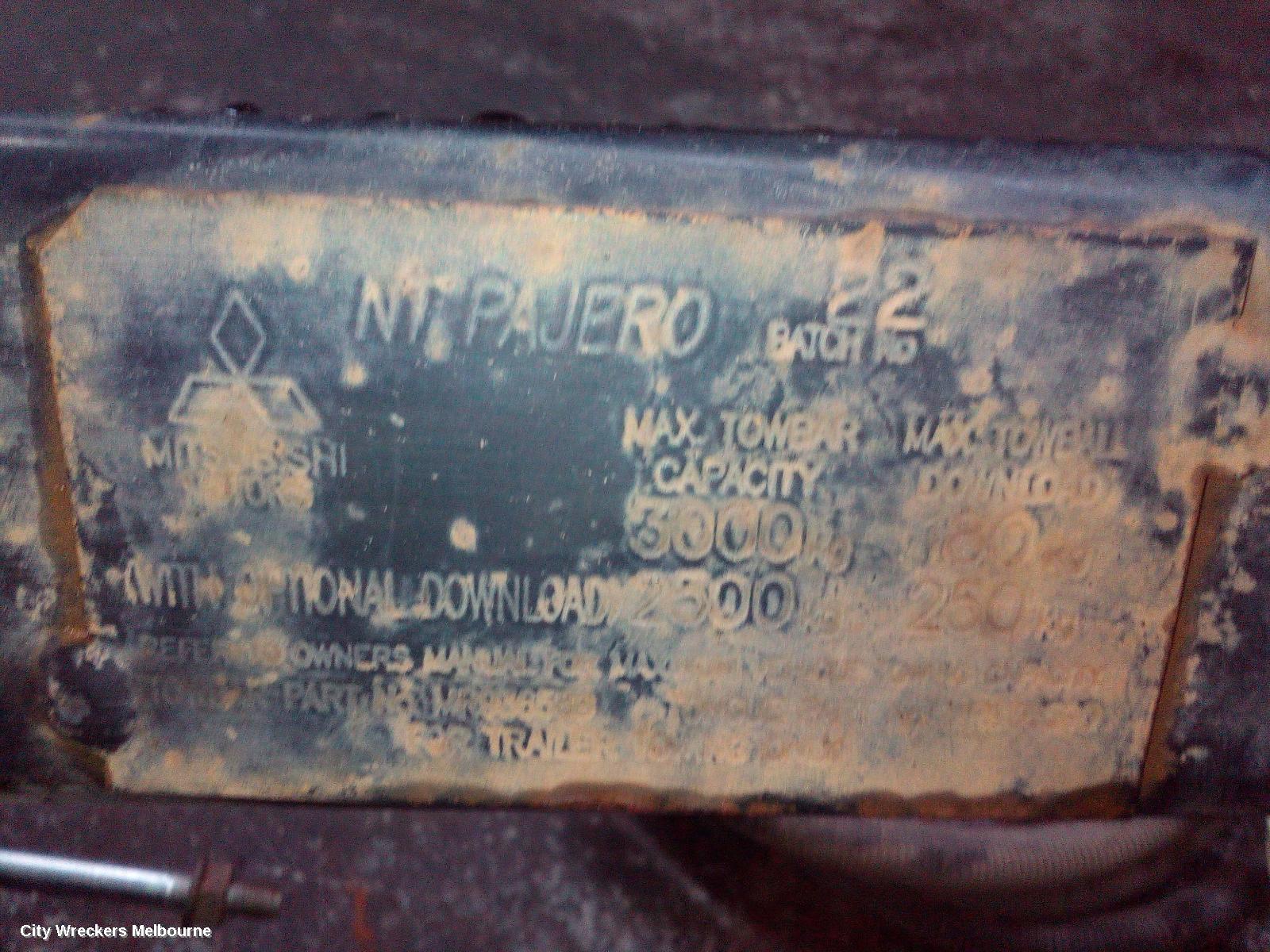 MITSUBISHI PAJERO TOWBAR, NS-NW, FACTORY, 11/2006 ONWARDS