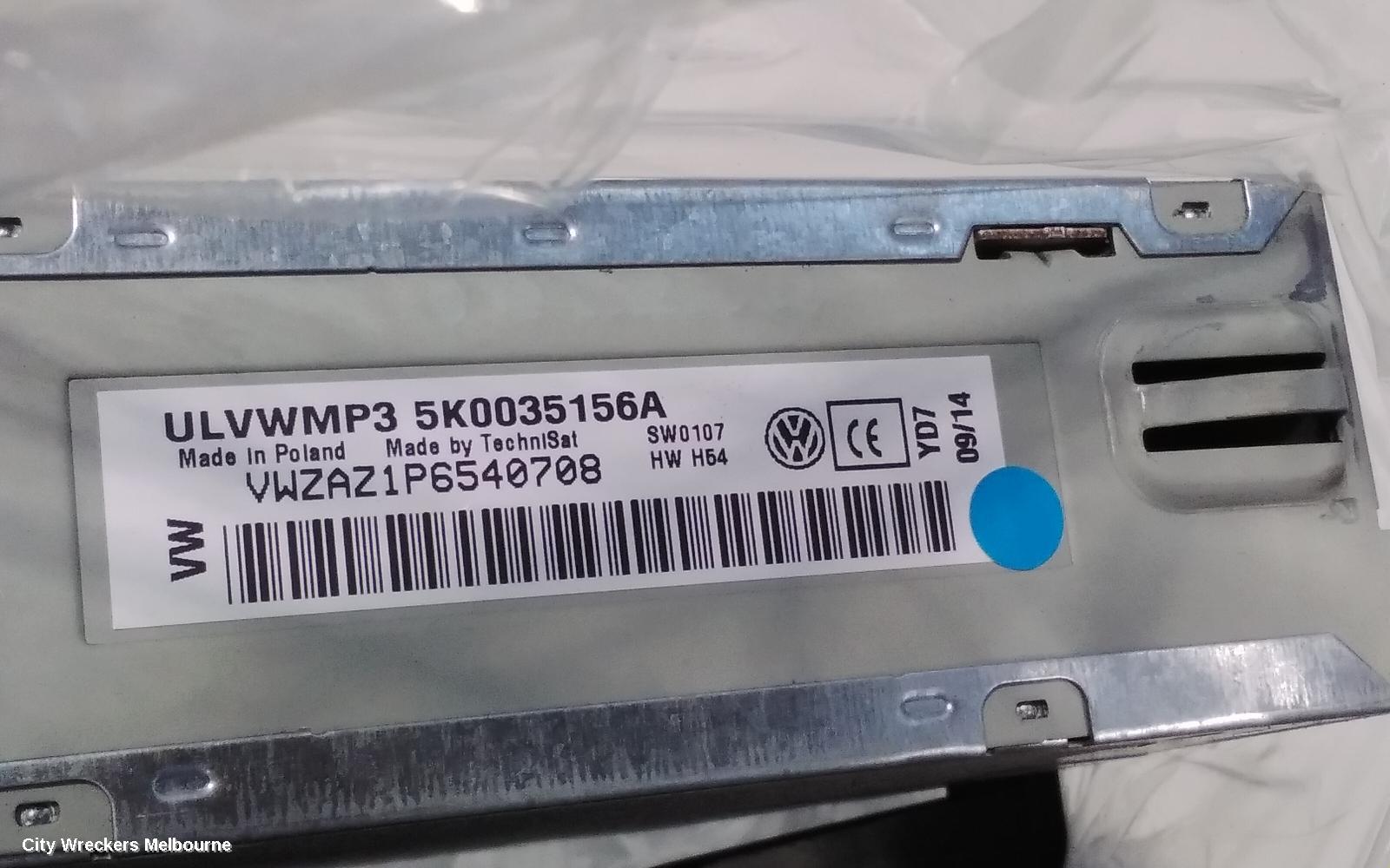 VOLKSWAGEN CADDY RADIO/CD/DVD/SAT/TV, CD PLAYER (RCD210), 2K, 08/2010 - 06/2015