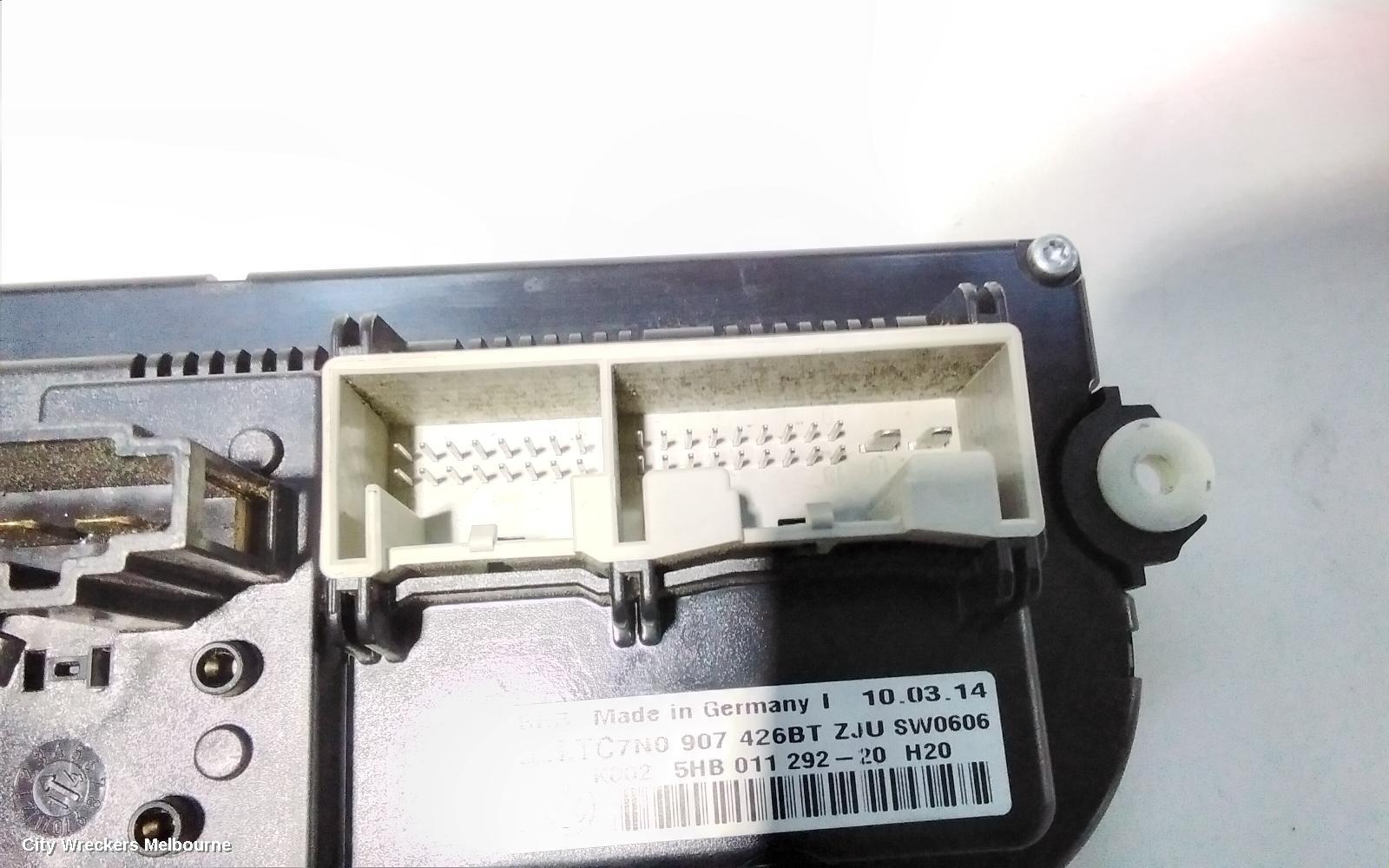 VOLKSWAGEN CADDY HEATER/AC CONTROLS, 2K, 08/2010 - 06/2015