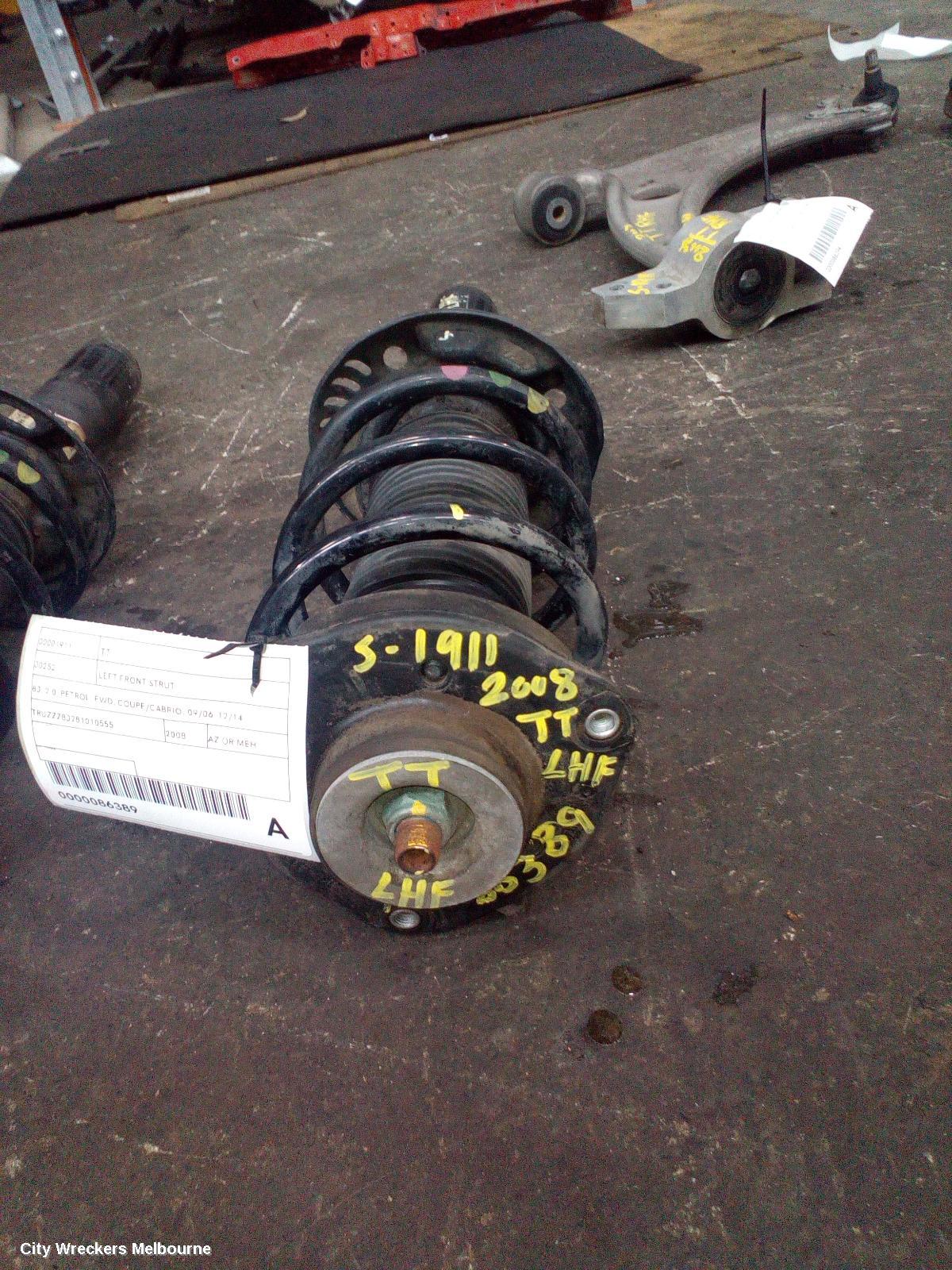 AUDI TT LEFT FRONT STRUT, 8J, 2.0, PETROL, FWD, COUPE/CABRIO, 09/2006 - 12/2014