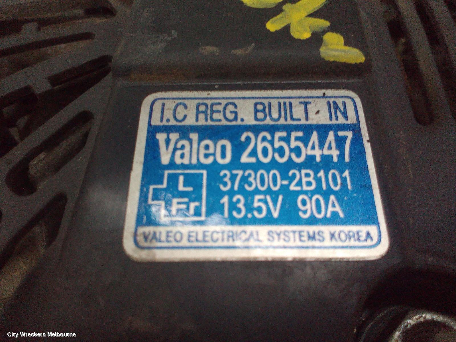 HYUNDAI VELOSTER ALTERNATOR, 1.6, G4FD, FS, 12/2011 - 02/2018