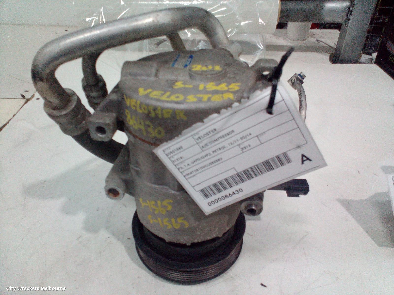 HYUNDAI VELOSTER A/C COMPRESSOR, FS, 1.6, G4FD/G4FJ, PETROL, 12/2011 - 02/2014