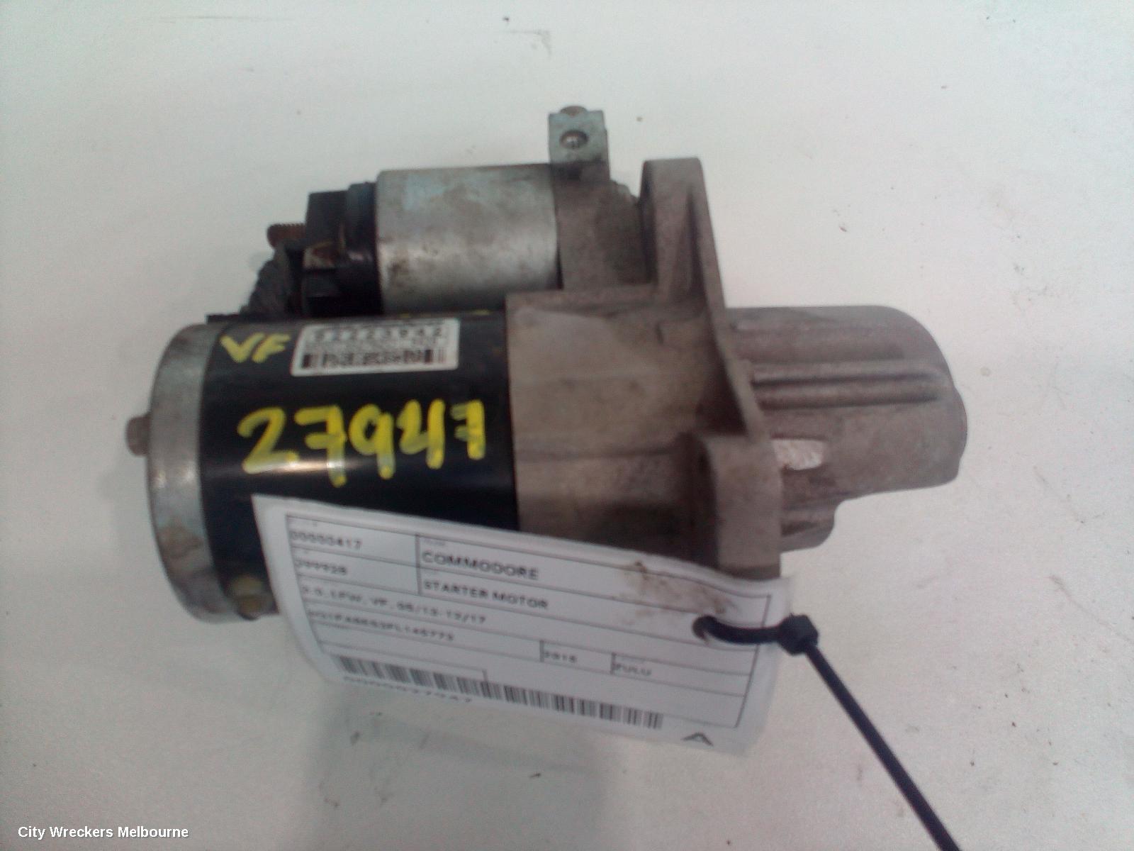 HOLDEN COMMODORE STARTER, 3.0, LFW, VF, 05/2013 - 12/2017