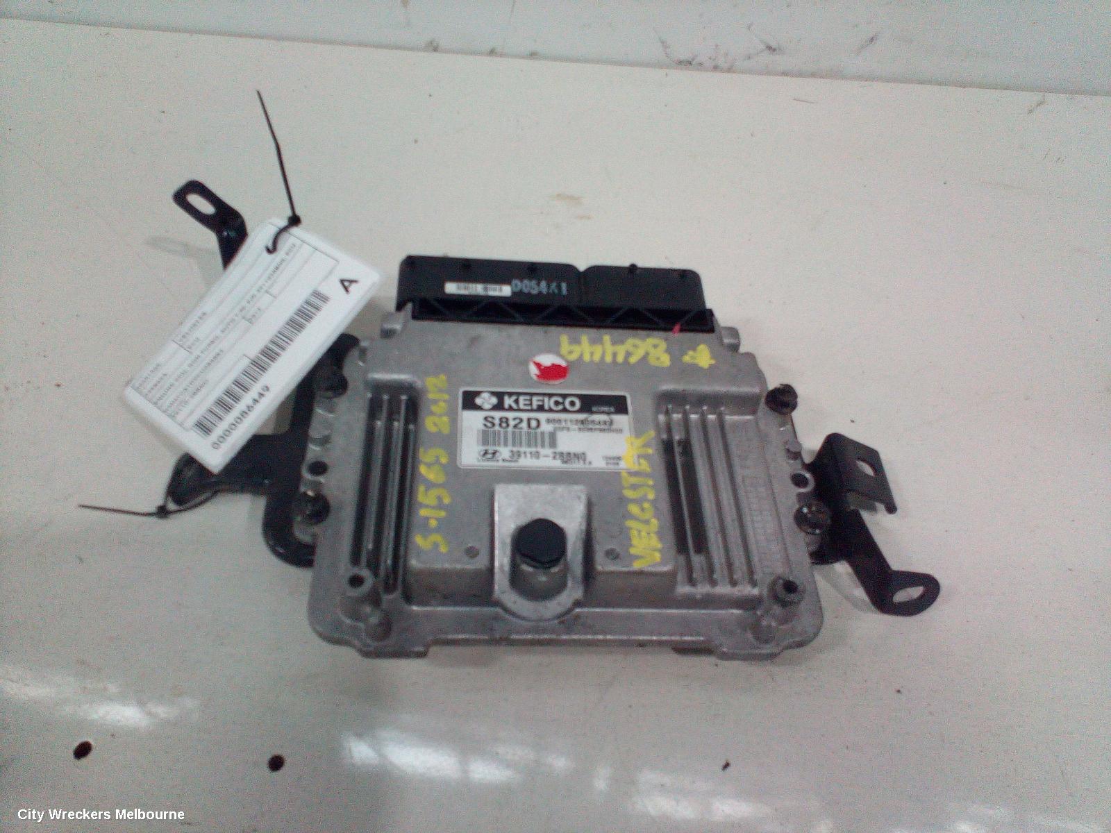 HYUNDAI VELOSTER ECU, ENGINE ECU, NON TURBO, AUTO T/M, P/N 391102BBN0, ECU ONLY, FS, 12/2011 - 02/2018
