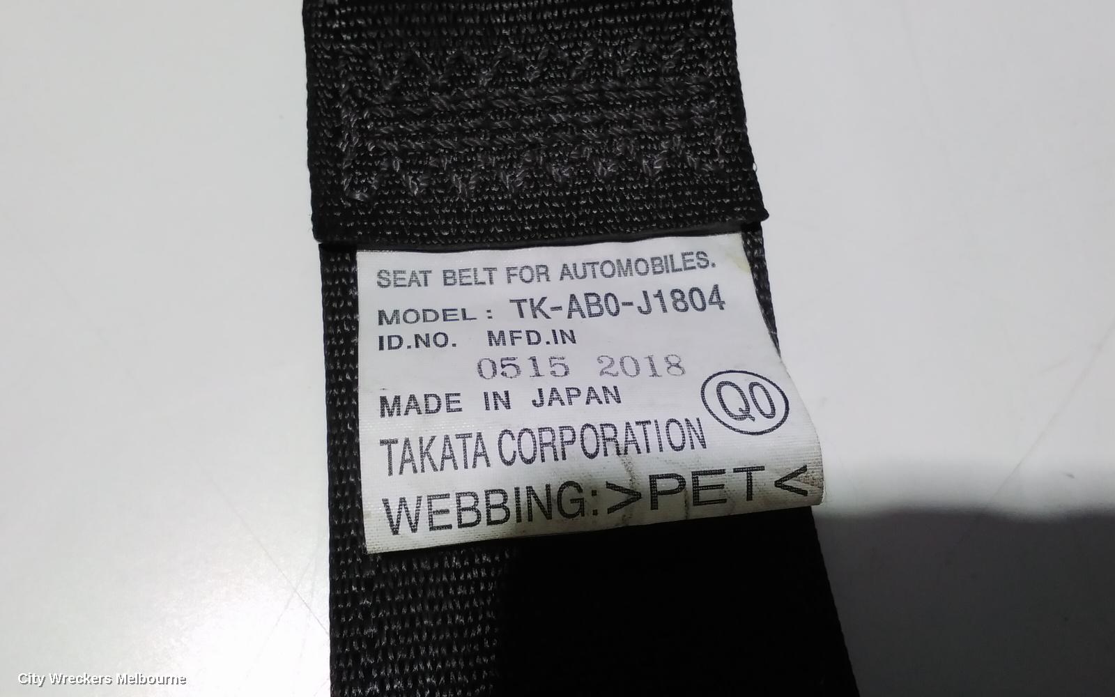 HONDA ODYSSEY SEATBELT/STALK, RH REAR 3RD ROW, SEAT BELT ONLY, RC1, 02/2014 ONWARDS